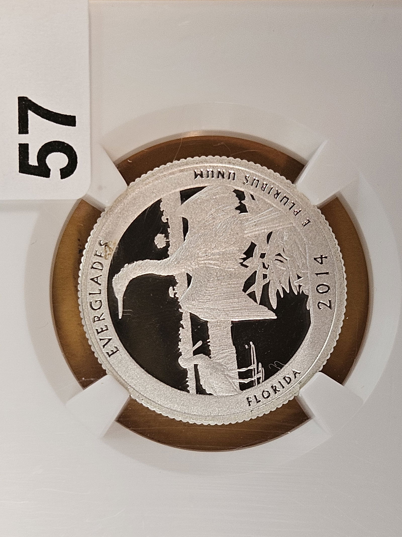 PERFECT! NGC 2014-S SILVER Washington Quarter in Proof 70 Ultra Cameo: Perfect Grade! Everglades