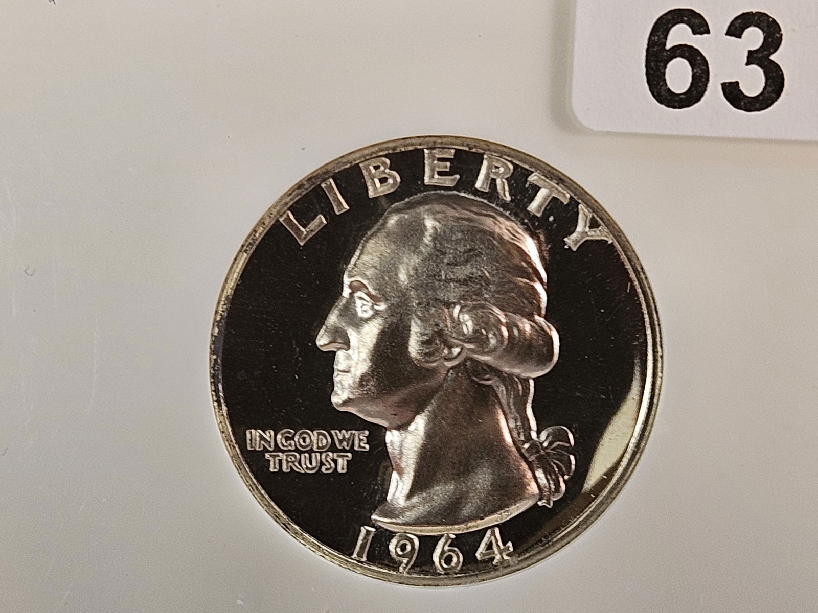 * Superb GEM! NGC 1964 Washington Quarter in CAMEO Proof 68: More phenomenal luster!