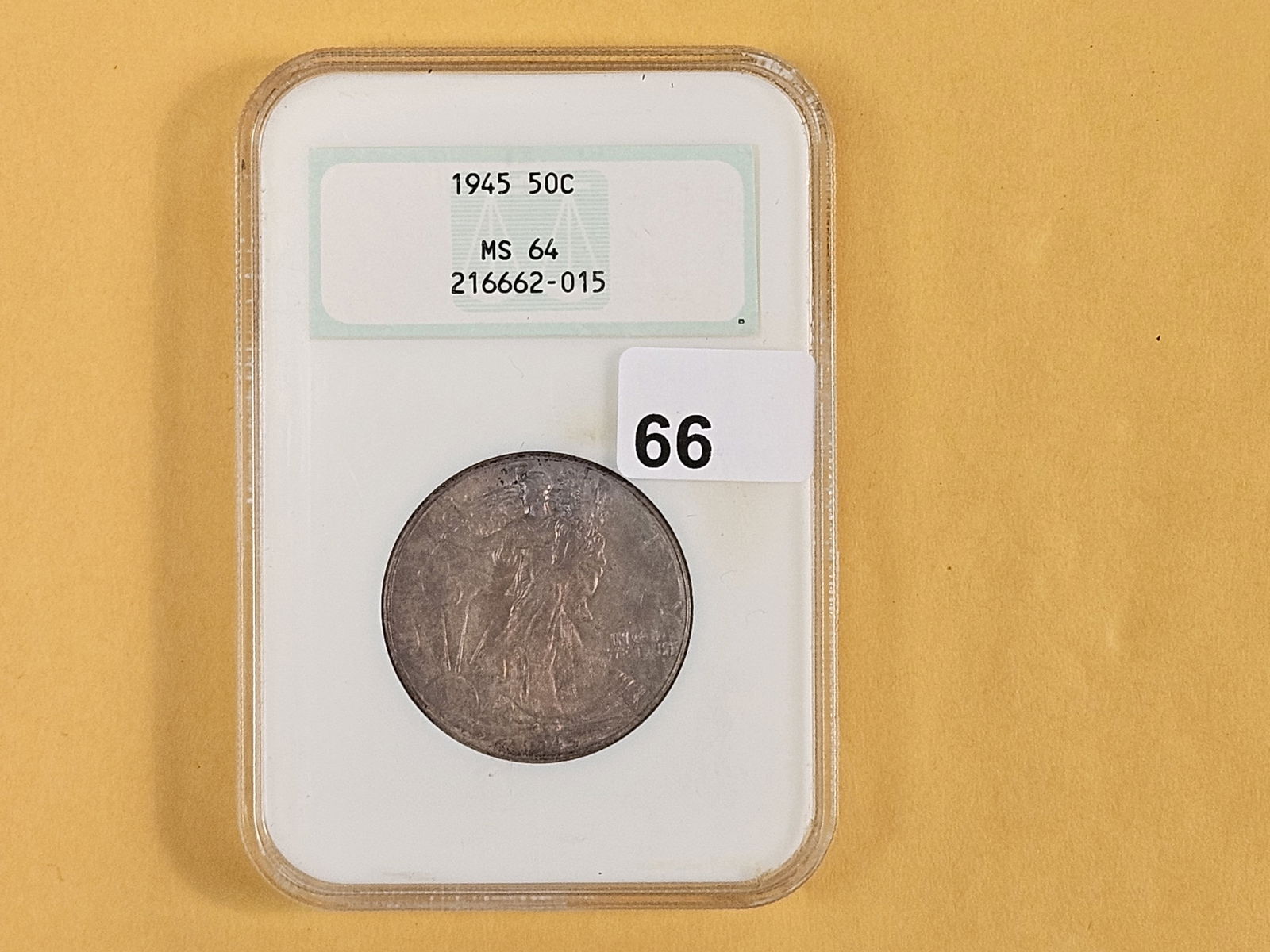 NGC 1945 Walking Liberty half Dollar in Mint State 64 - 2