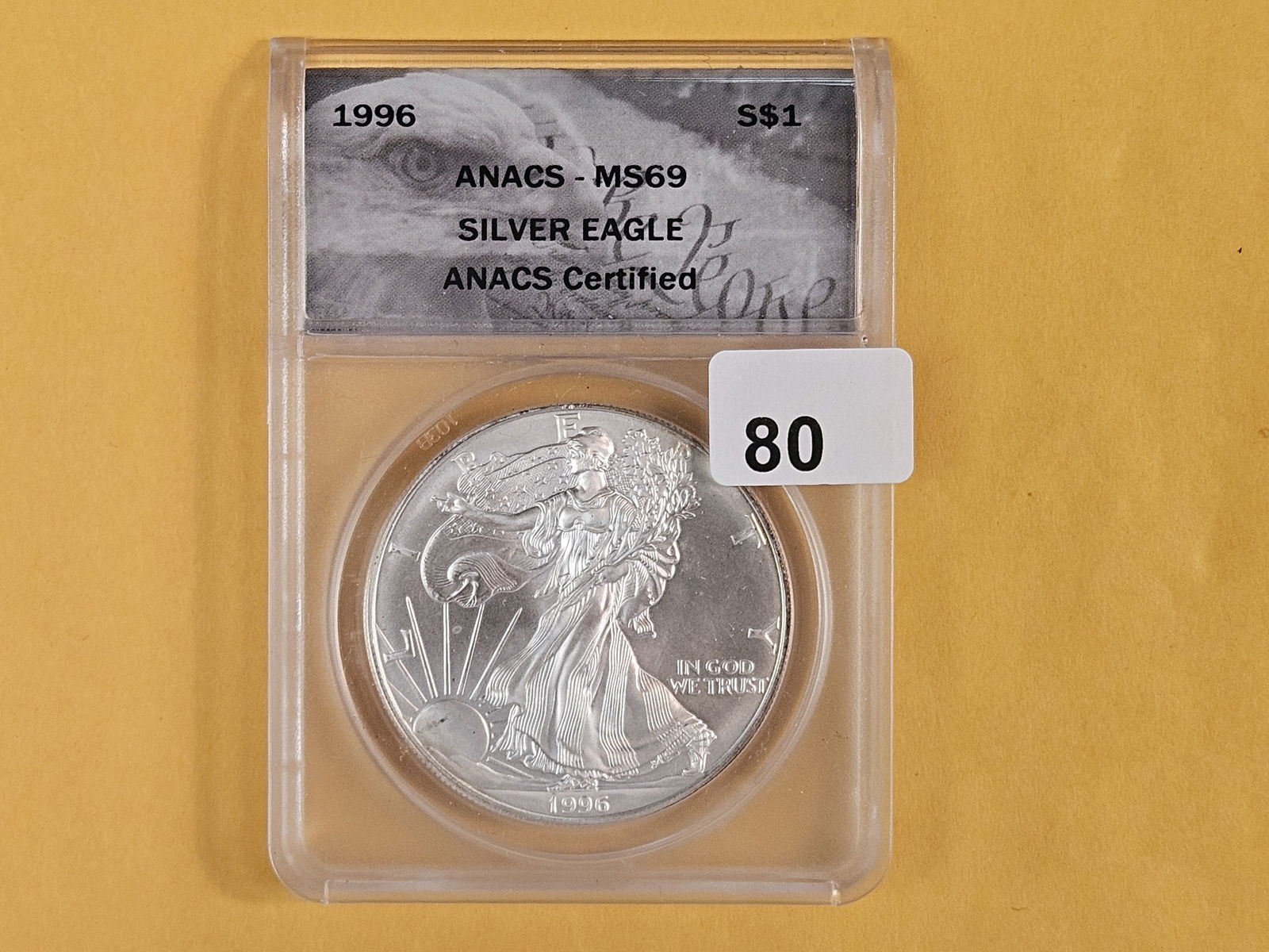 ANACS 1996 American Silver Eagle (1 of 2)