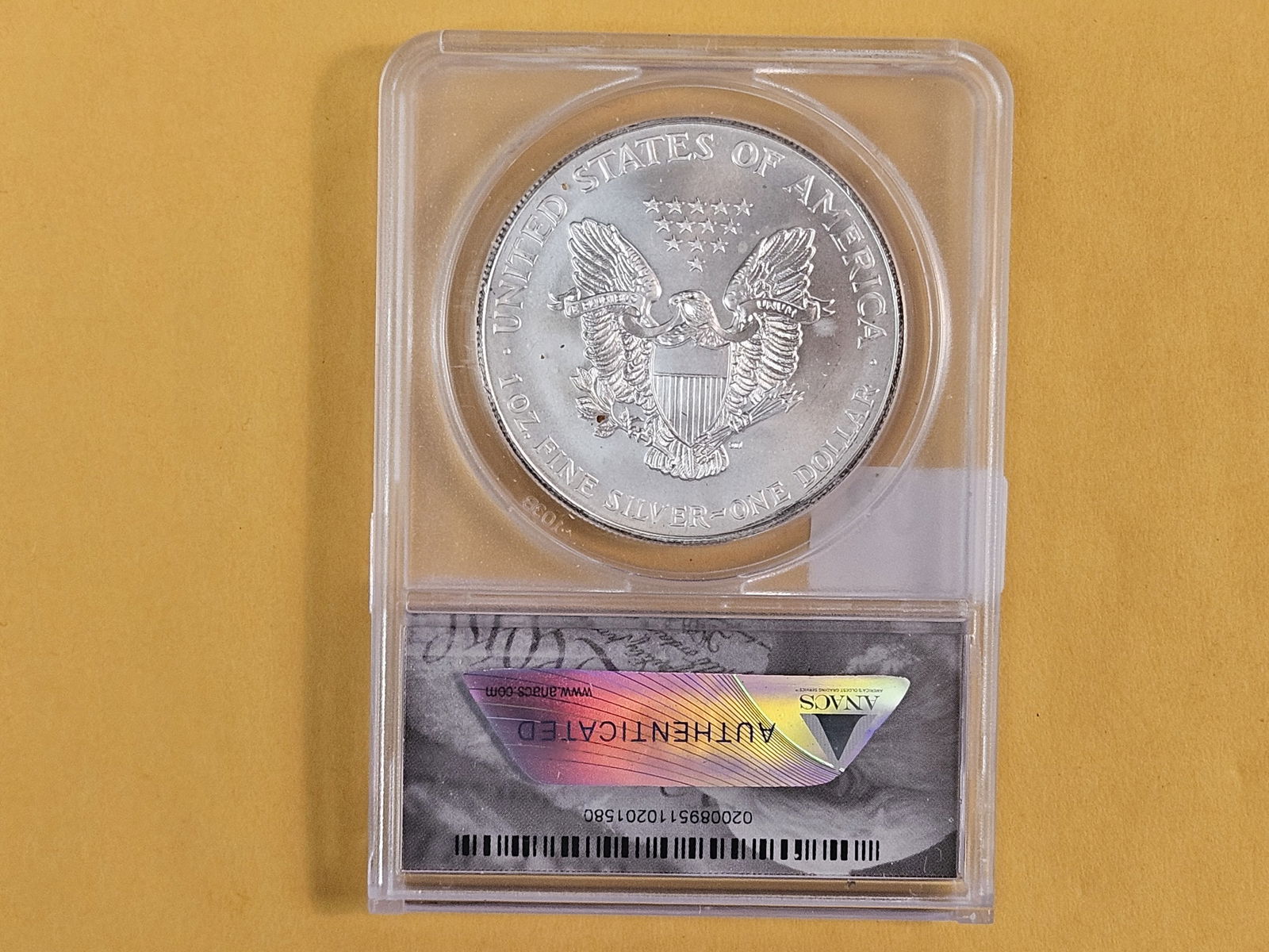 ANACS 1996 American Silver Eagle - 2