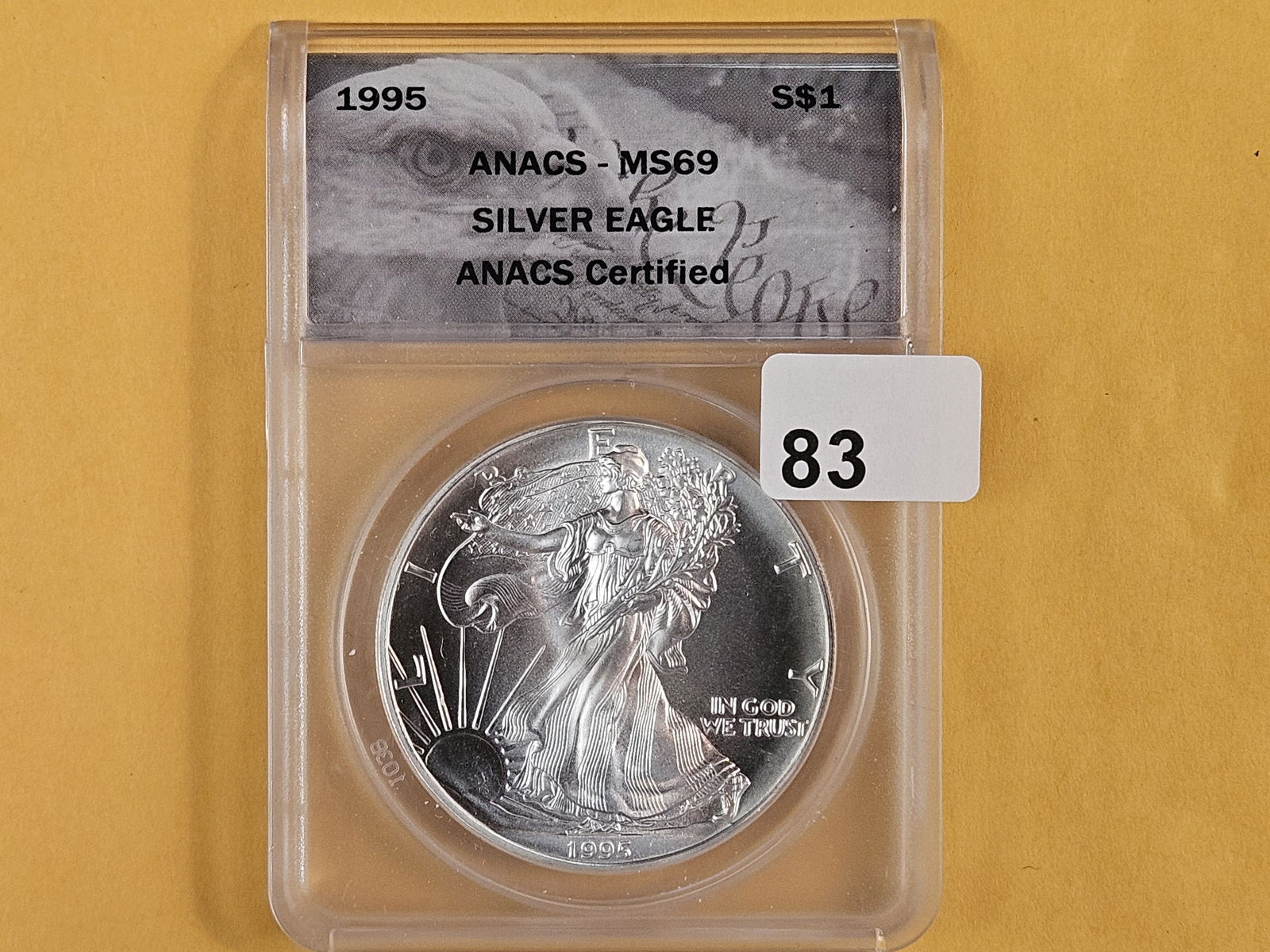 ANACS 1995 American Silver Eagle: In mint State 69 