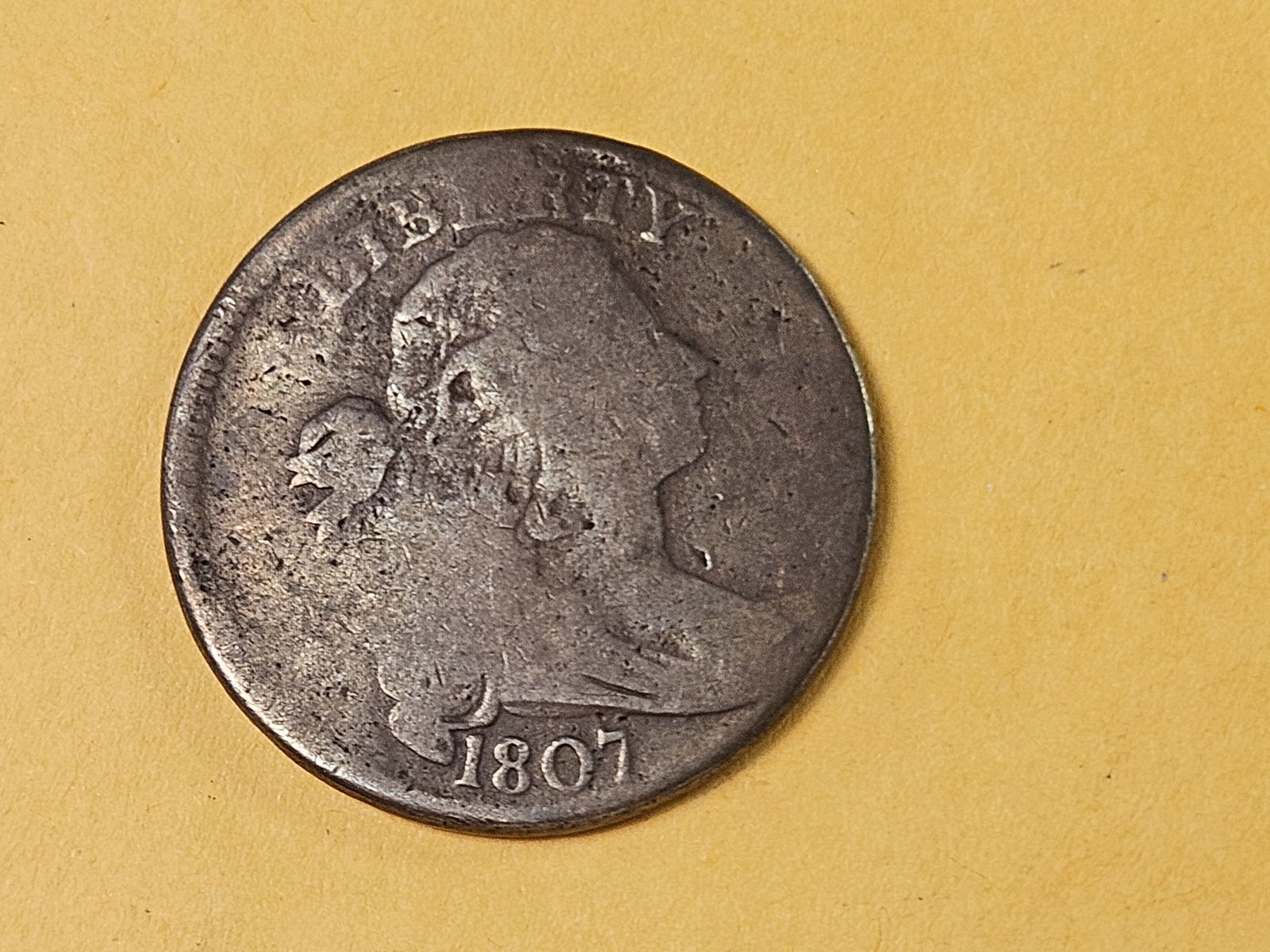 1807 Draped Bust Large Cent in Very Good - details (1 of 6)