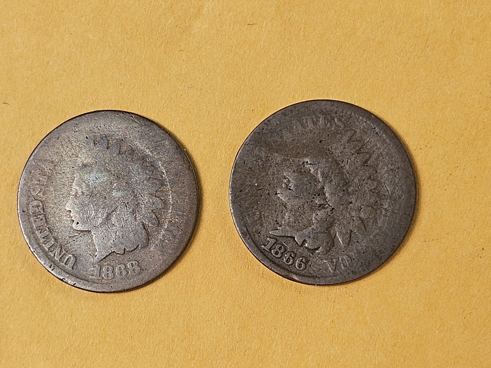 Two Semi-Key Indian Cents in About Good (1 of 3)
