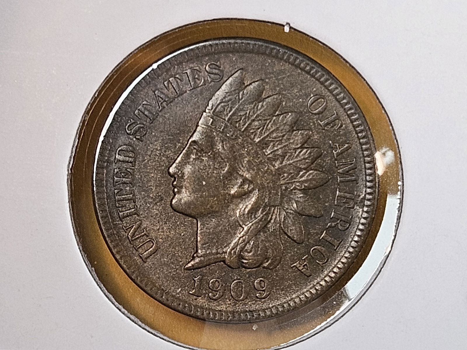 ** SEMI-KEY 1909-S Indian Cent in About Uncirculated!: Last year issue! Great color 