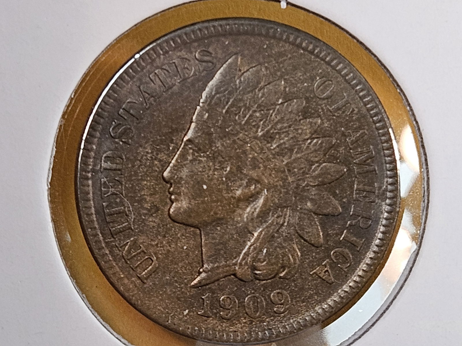 ** SEMI-KEY 1909-S Indian Cent in About Uncirculated! - 3