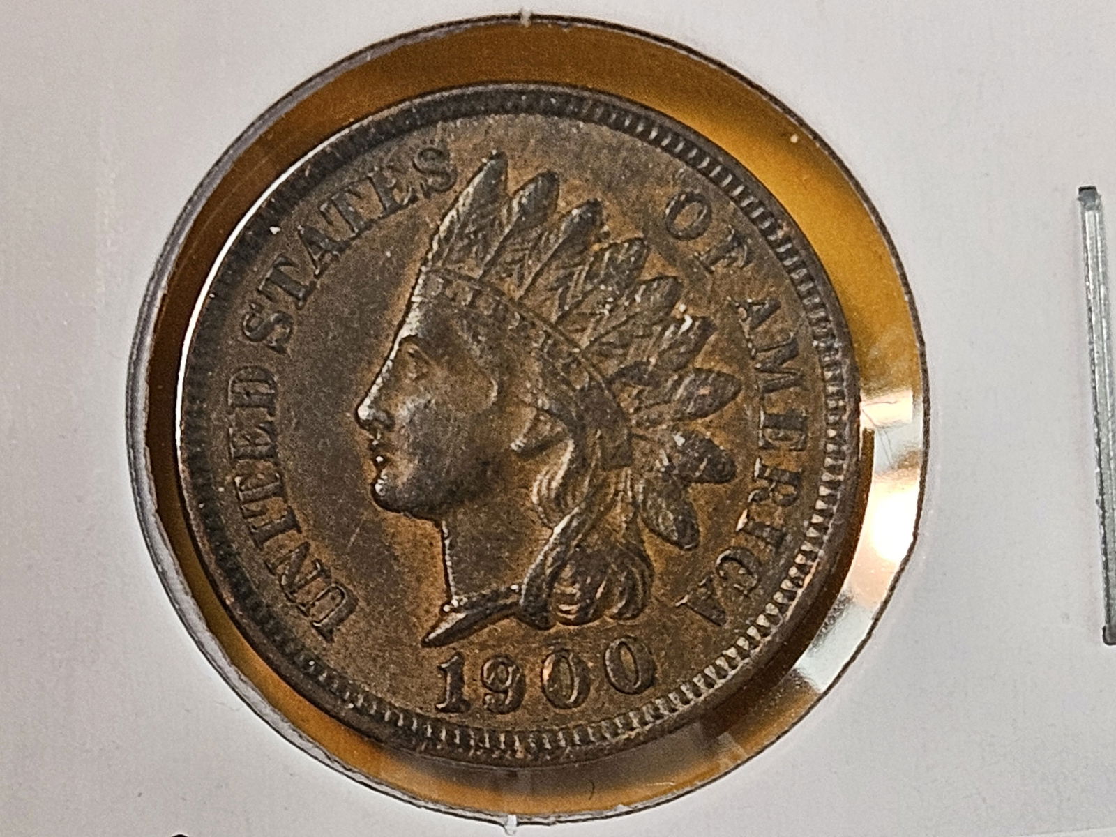 1900 Indian cent in About Uncirculated plus (1 of 5)