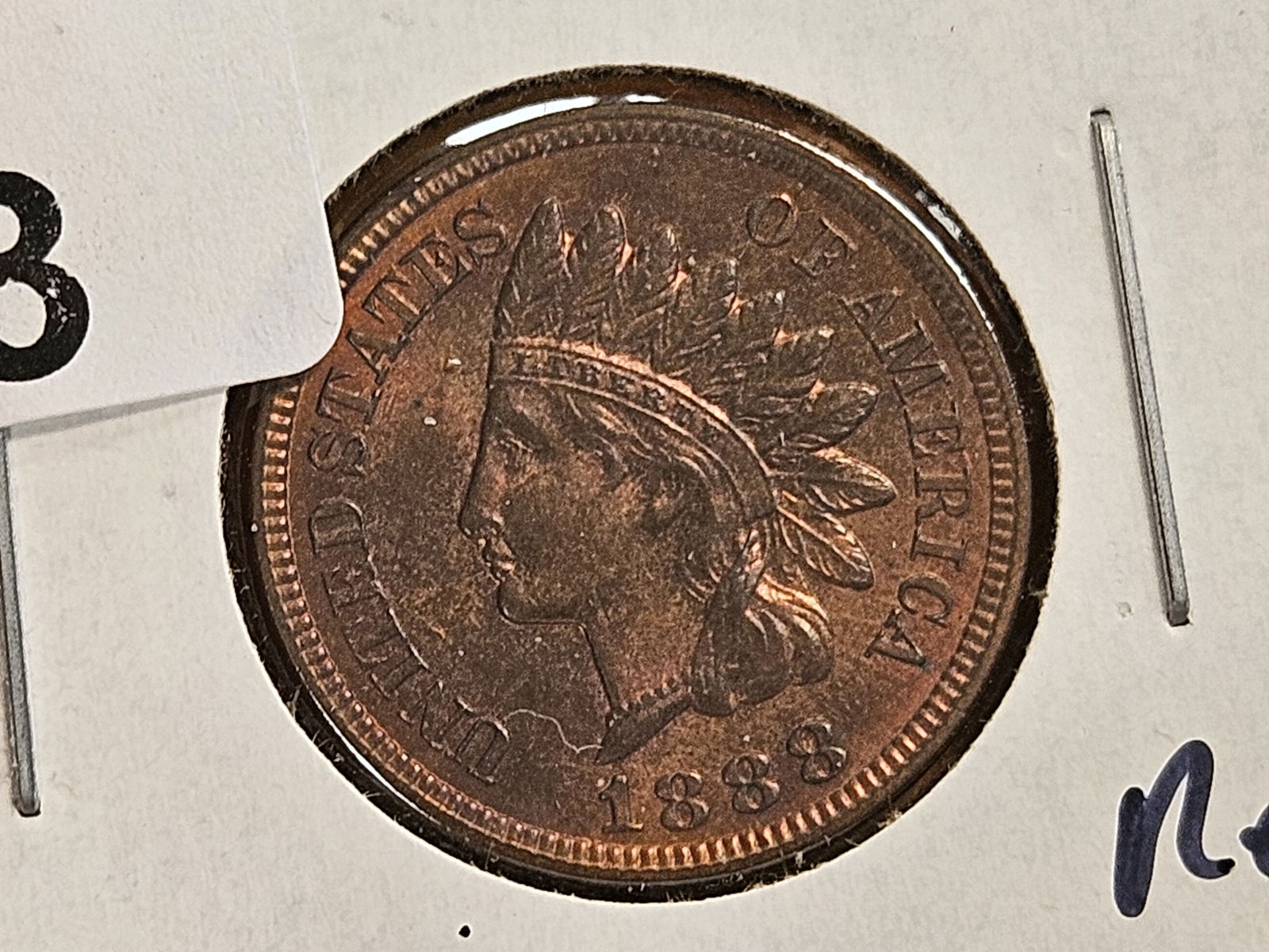 Very Choice Brilliant Uncirculated Red- Brown 1888 Indian Cent (1 of 8)