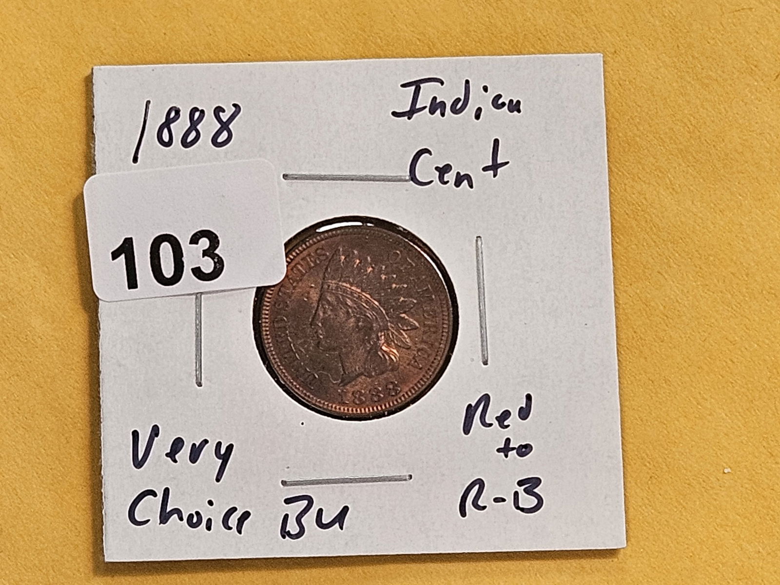 Very Choice Brilliant Uncirculated Red- Brown 1888 Indian Cent - 2