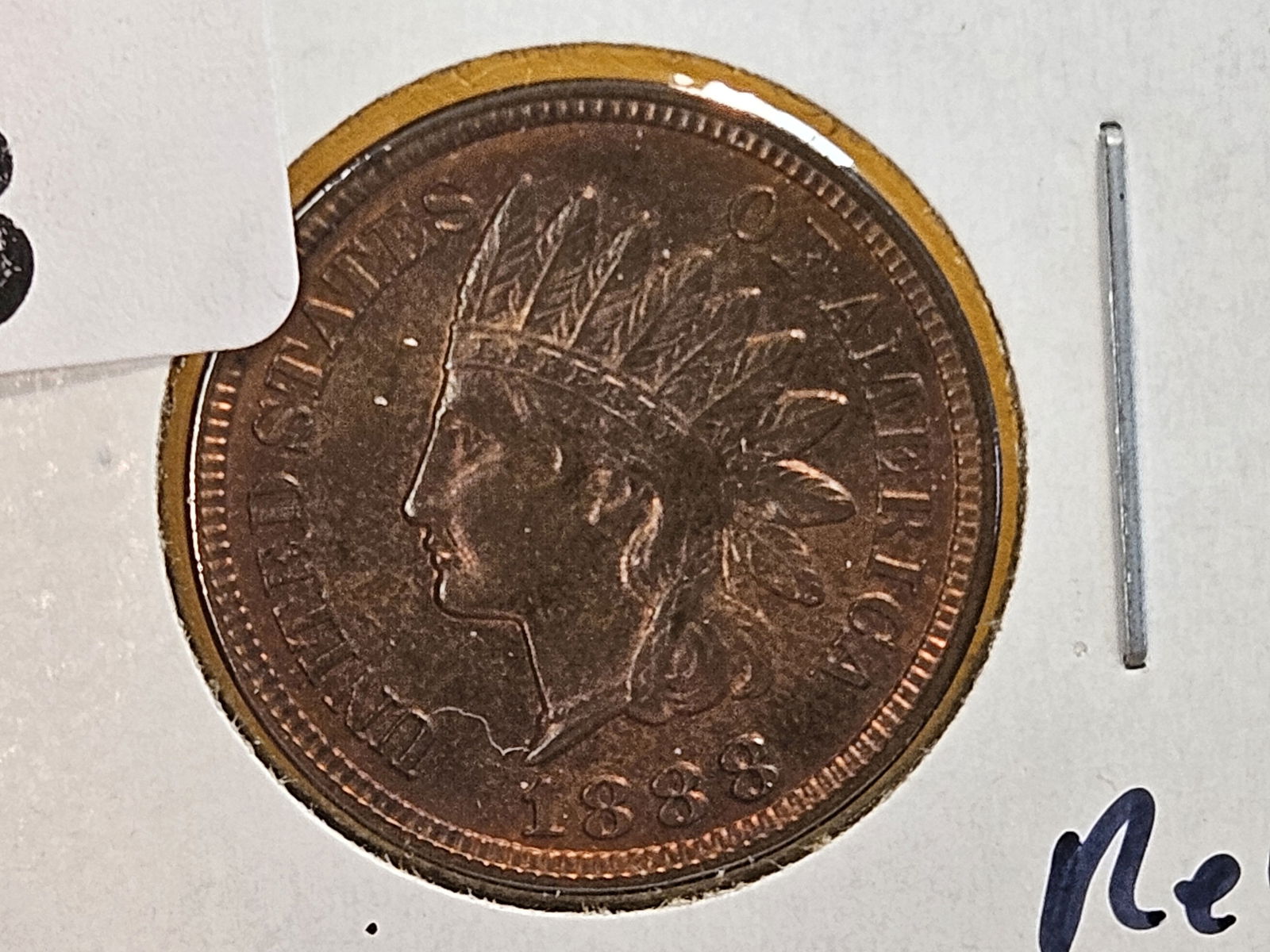 Very Choice Brilliant Uncirculated Red- Brown 1888 Indian Cent - 5