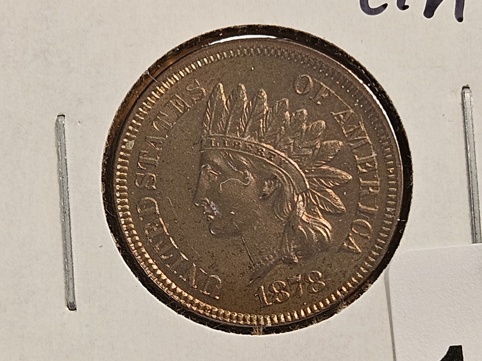 ** SEMI-KEY ** 1878 Indian Cent in Very Choice Brilliant Uncirculated: Lovely toned color! Excellent eye appeal 