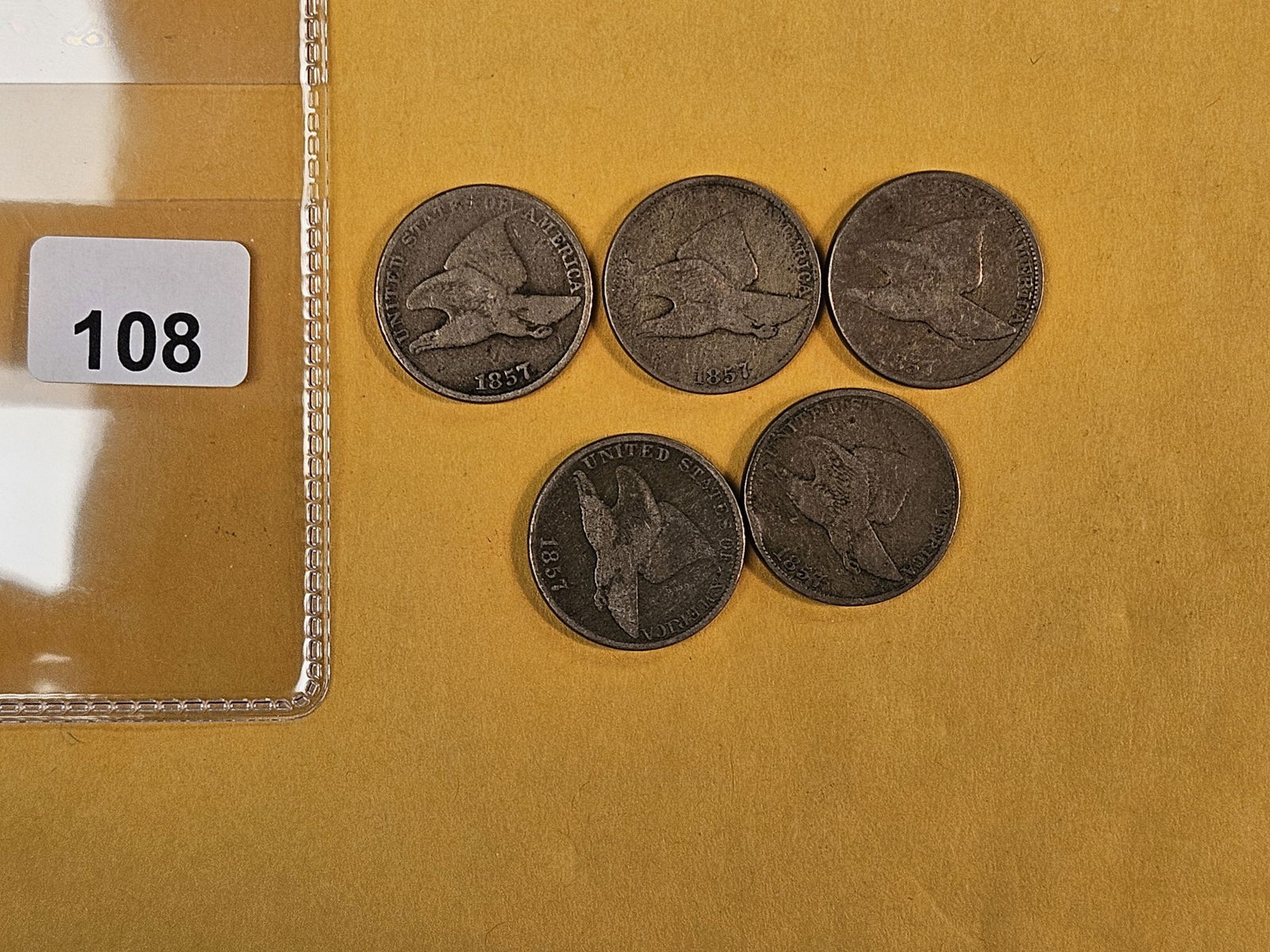 Five 1857 Flying Eagle Cents - 2