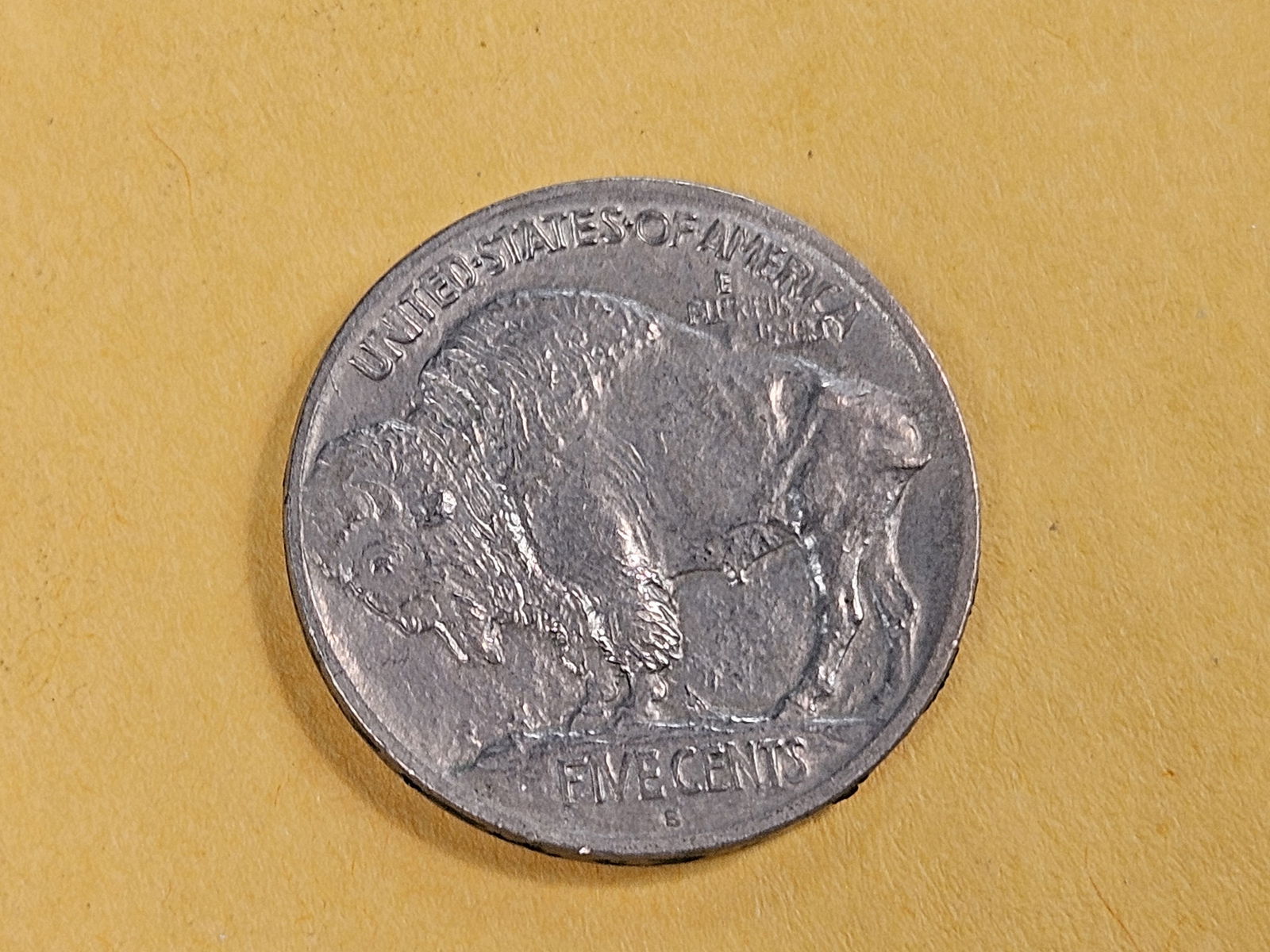 Semi-Key 1913-S Type 1 Buffalo Nickel in About Uncirculated - 4