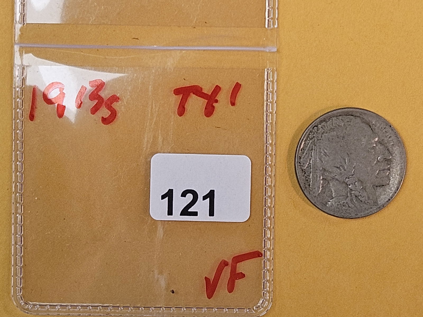 Semi-Key Date 1913-S Type 1 Buffalo Nickel - 2