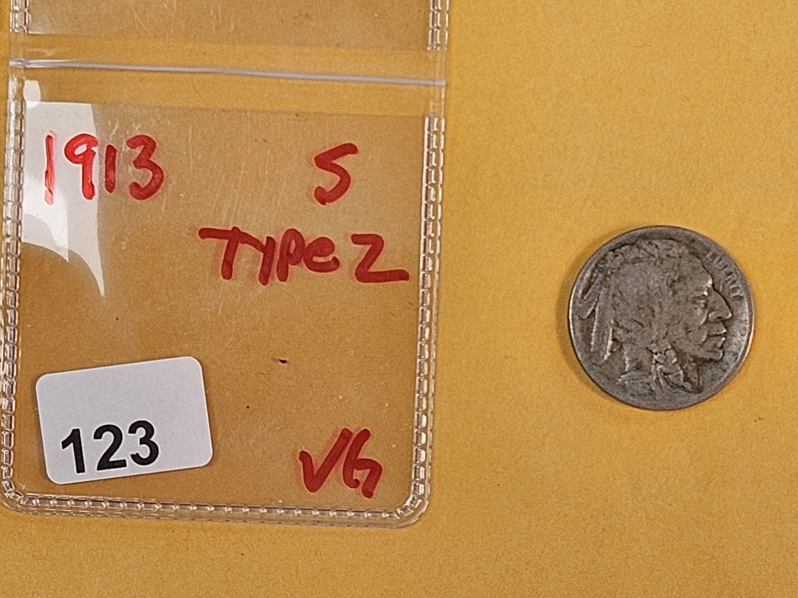 Key Date 1913-S Type 2 Buffalo Nickel - 2