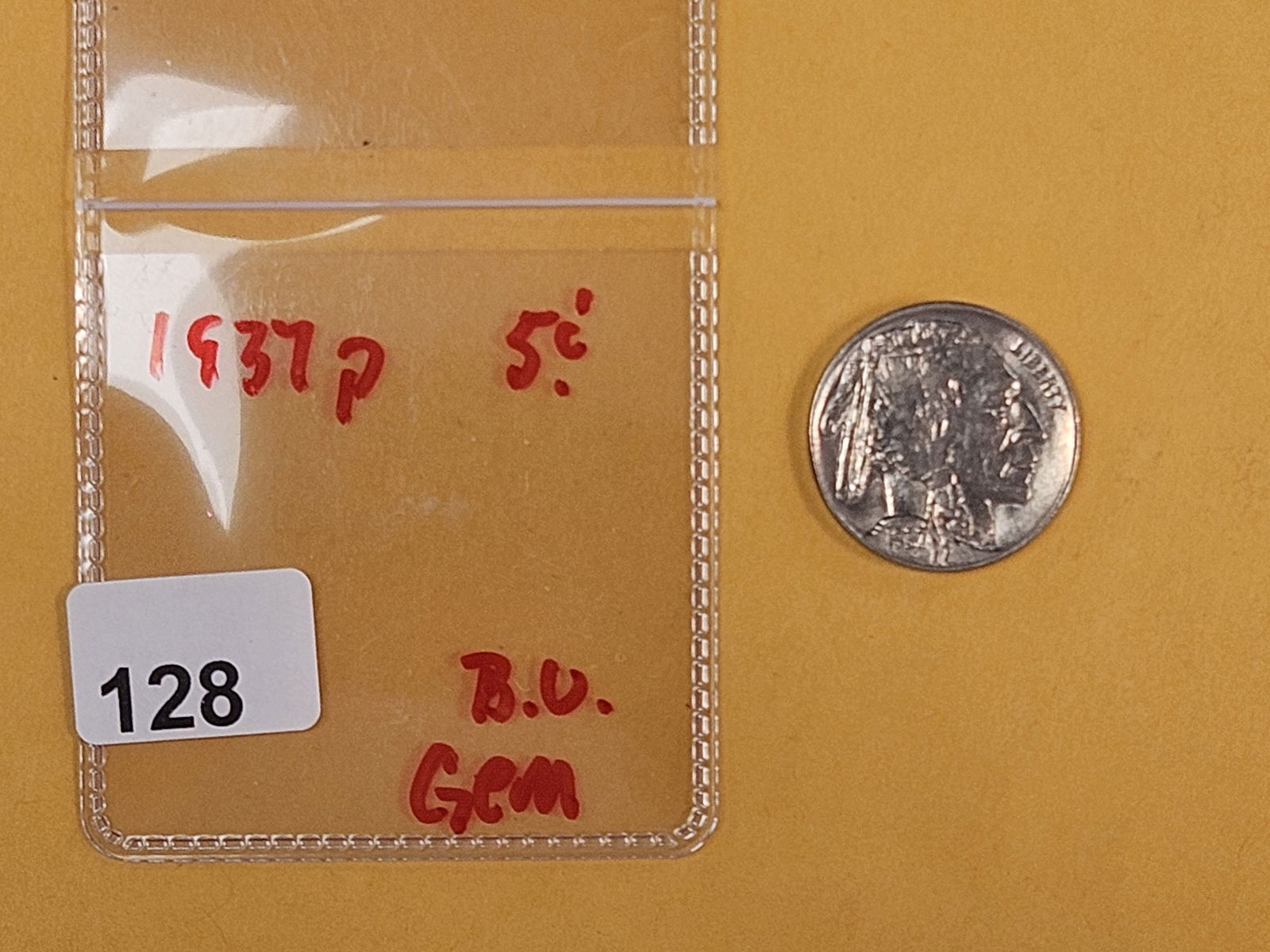 GEM Brilliant Uncirculated plus 1937 Buffalo Nickel - 2