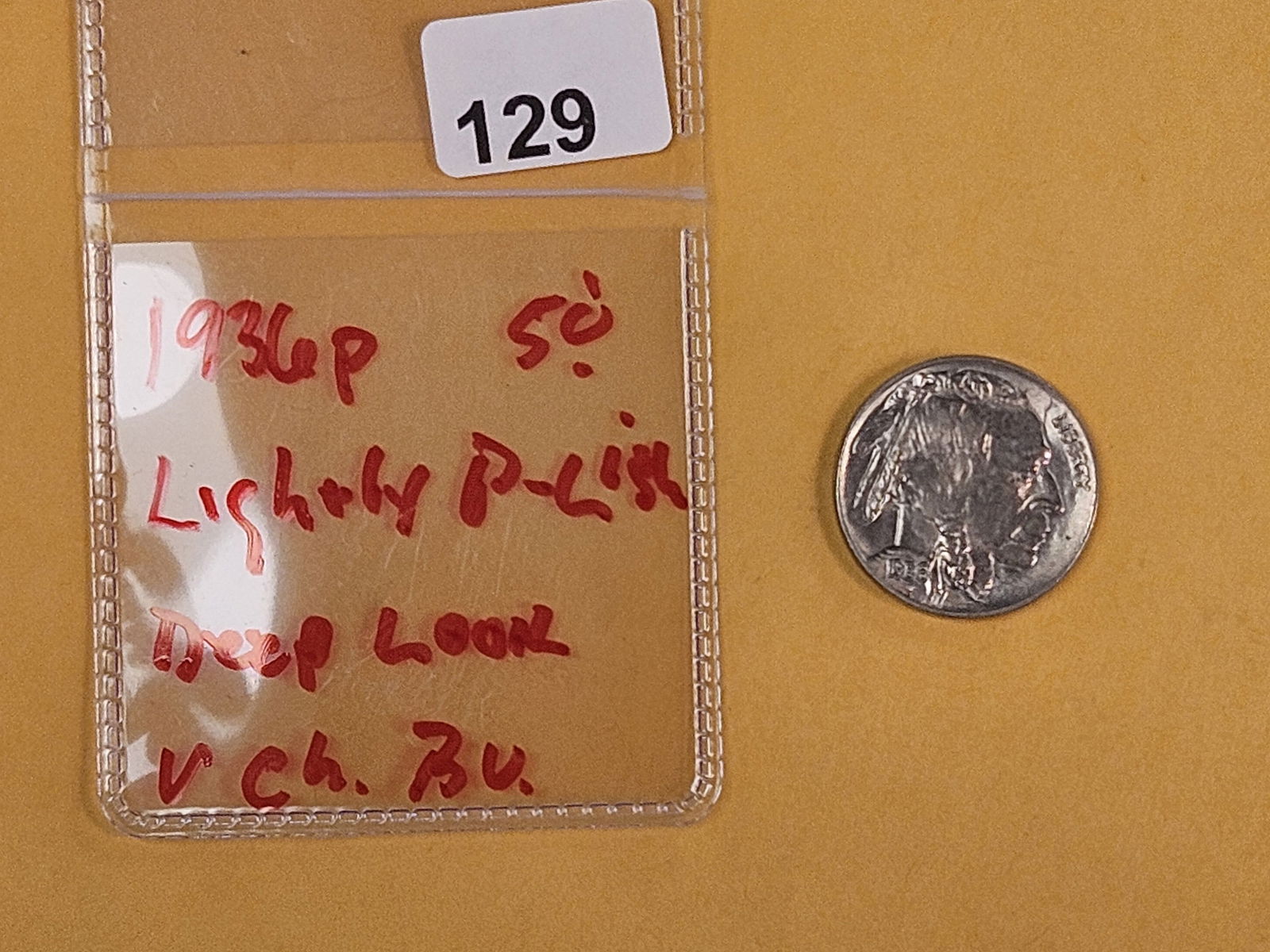 Very Choice Brilliant Uncirculated 1936 Buffalo Nickel - 2