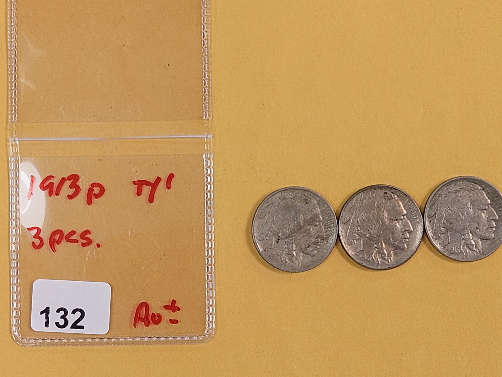 Three Indian cents in About Uncirculated plus - 2