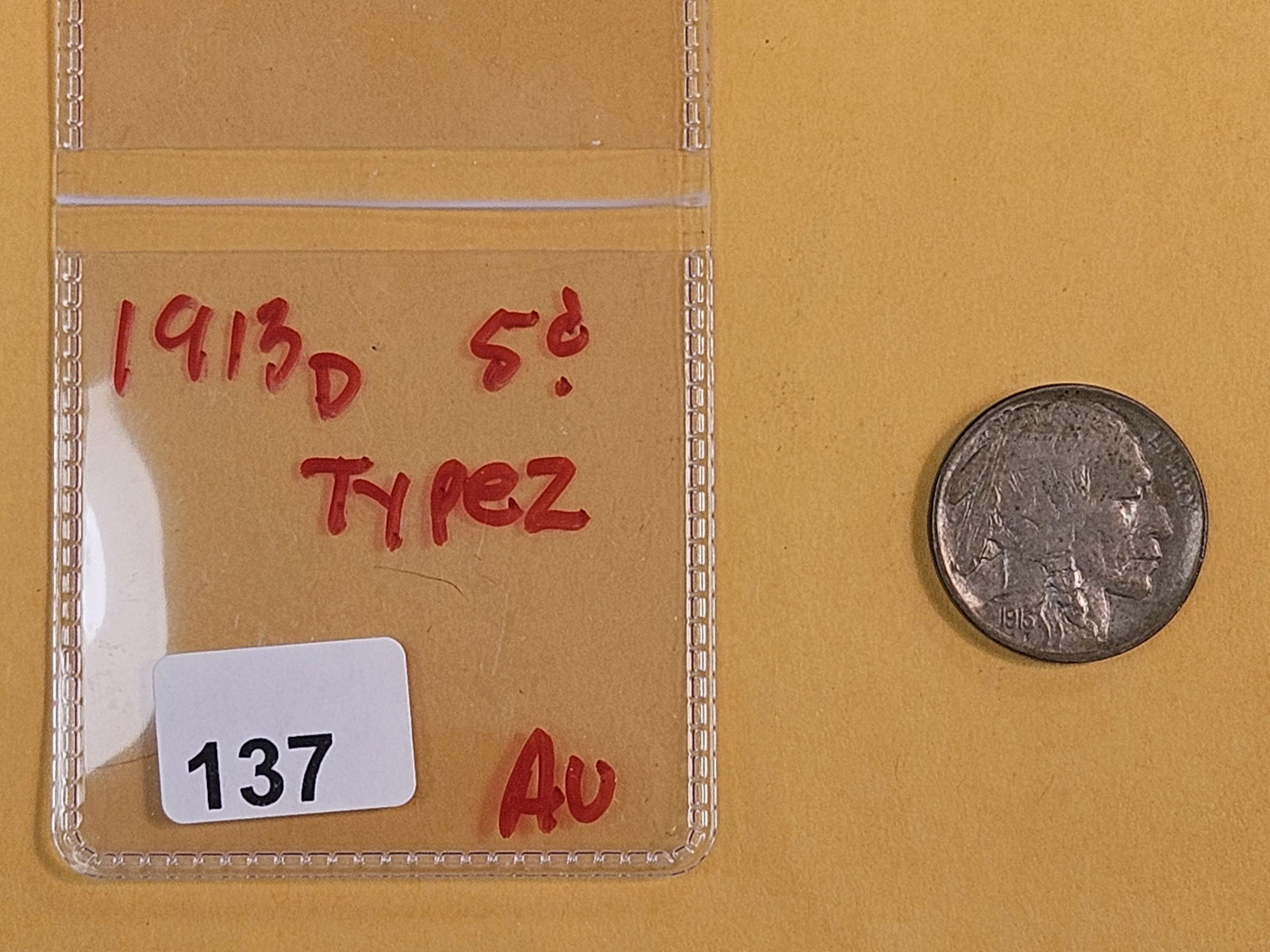 Key Date 1913-D Type 2 Buffalo Nickel - 2