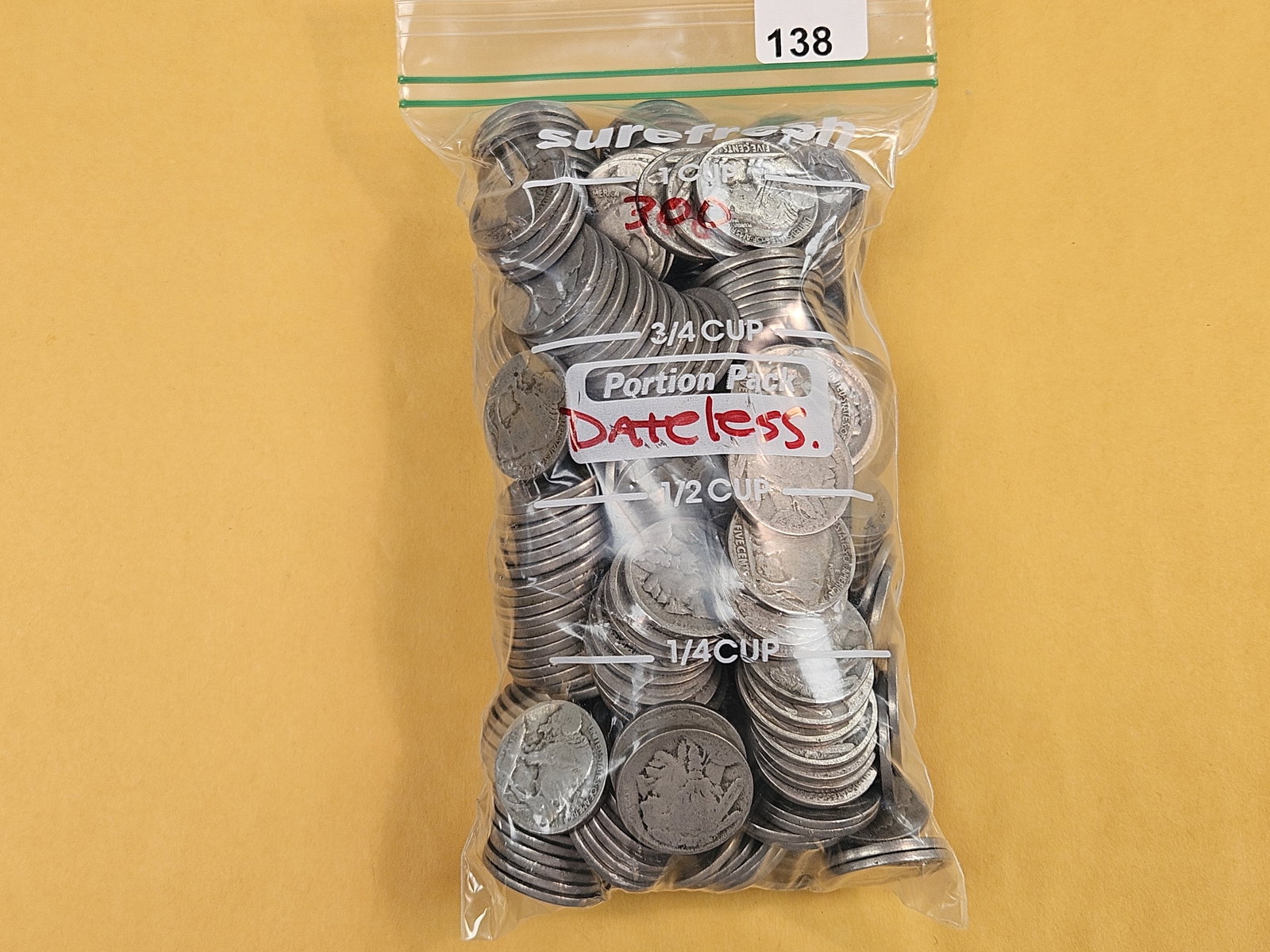 THREE Hundred Buffalo Nickels: Dateless 