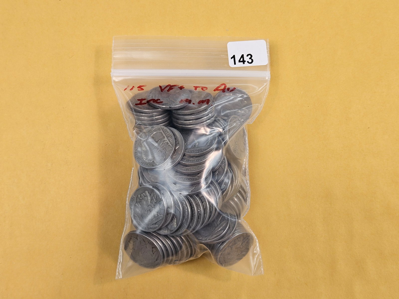 ONE Hundred and Fifteen Buffalo Nickels: All in Very Fine plus to About Uncirculated, includes mintmarks 