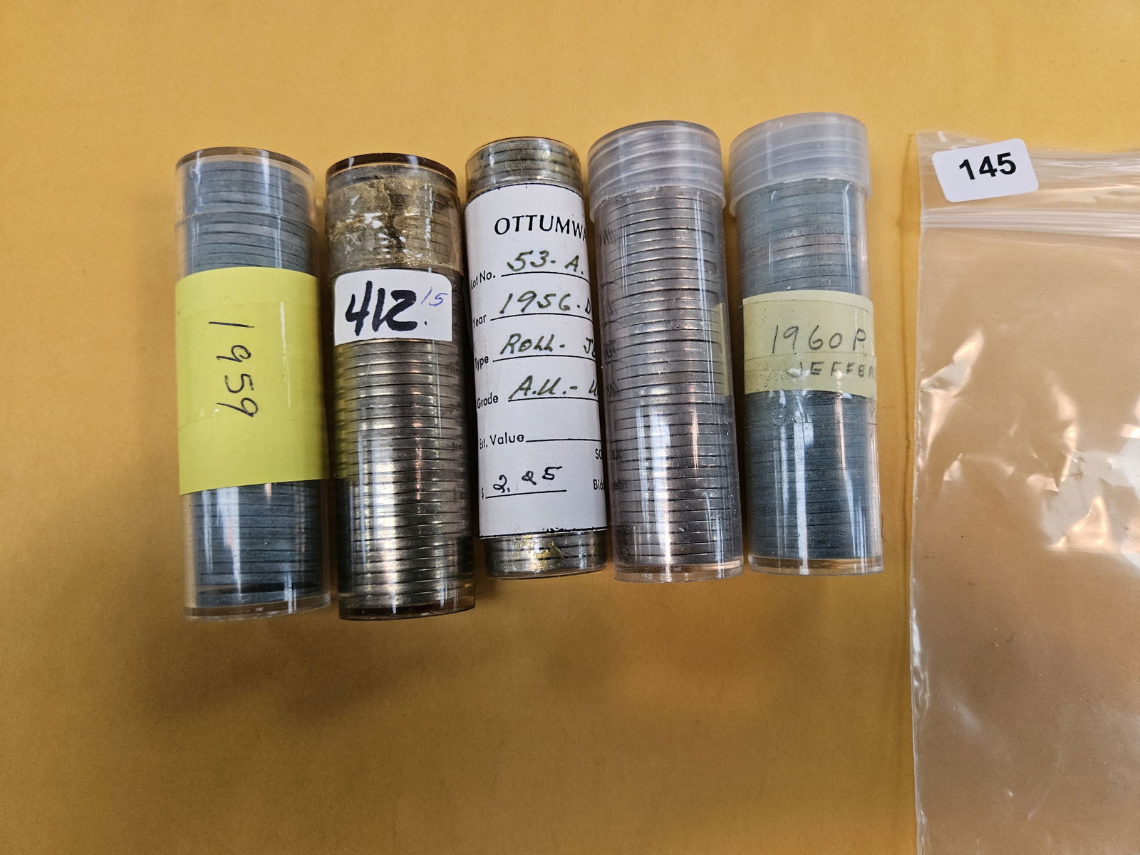 Five Rolls of Jefferson Nickels - 2