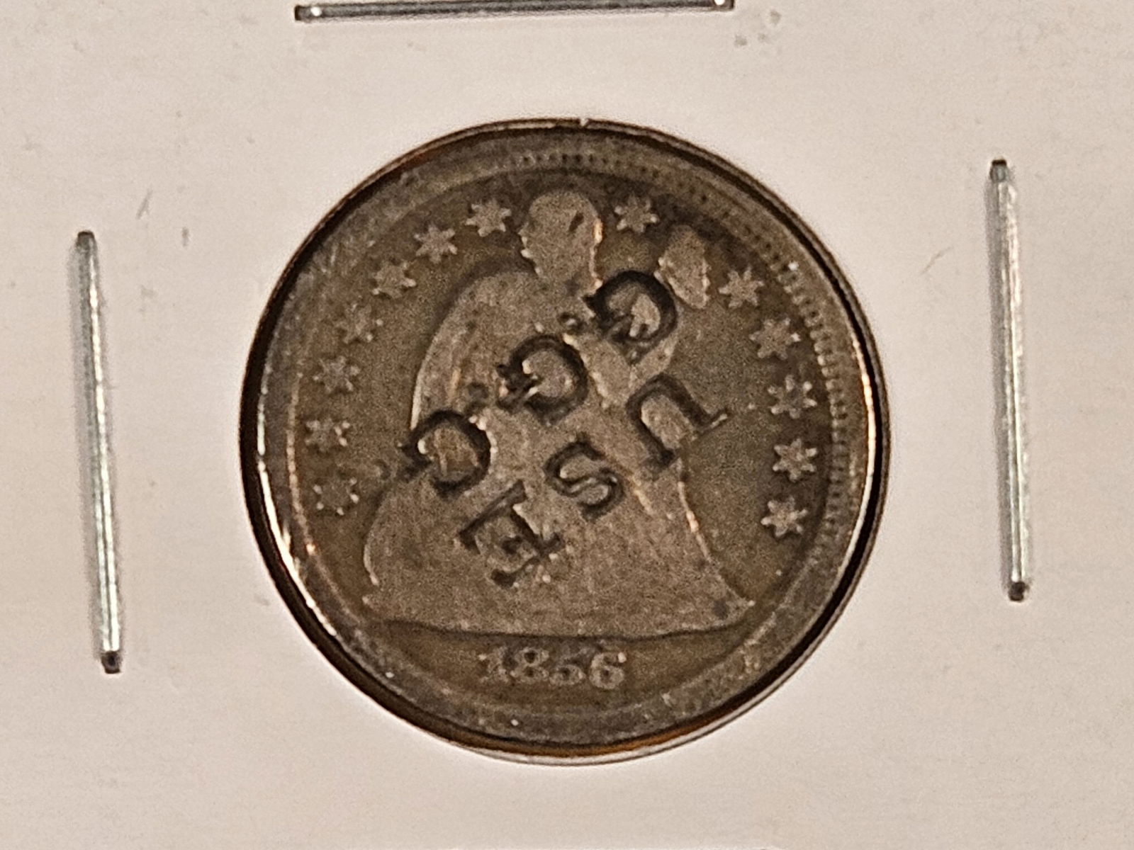 Cool Counterstamp on a 1856 Seated Liberty Silver Dime: Says USE C.C.G. 