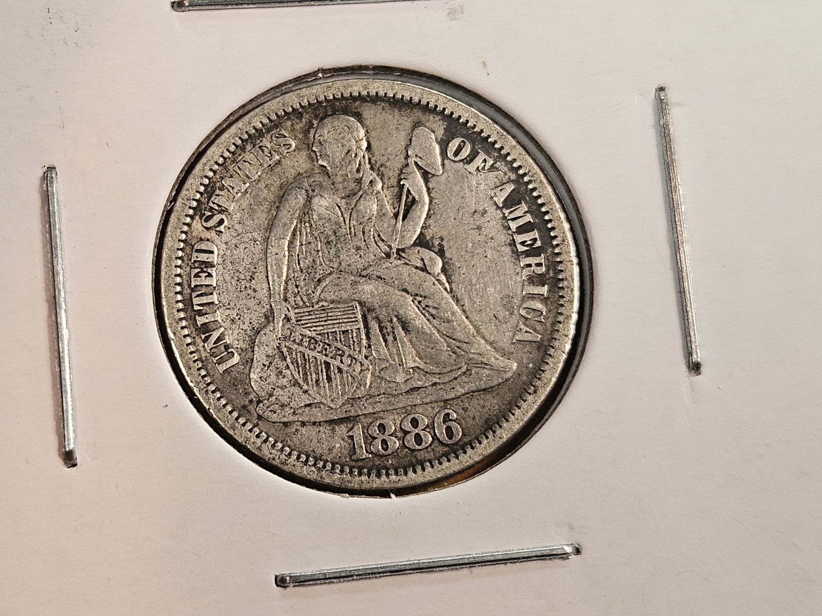 Three fun Seated Liberty silver Dimes - 4