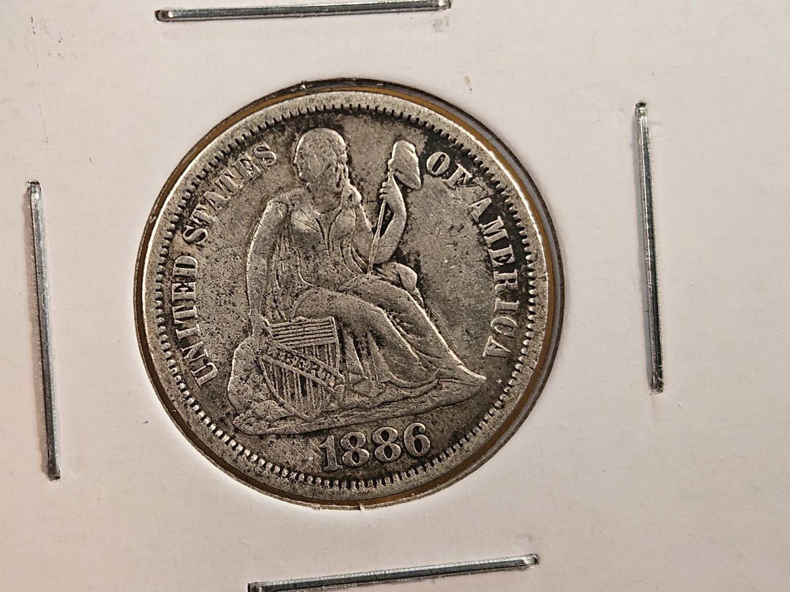 Three fun Seated Liberty silver Dimes - 5