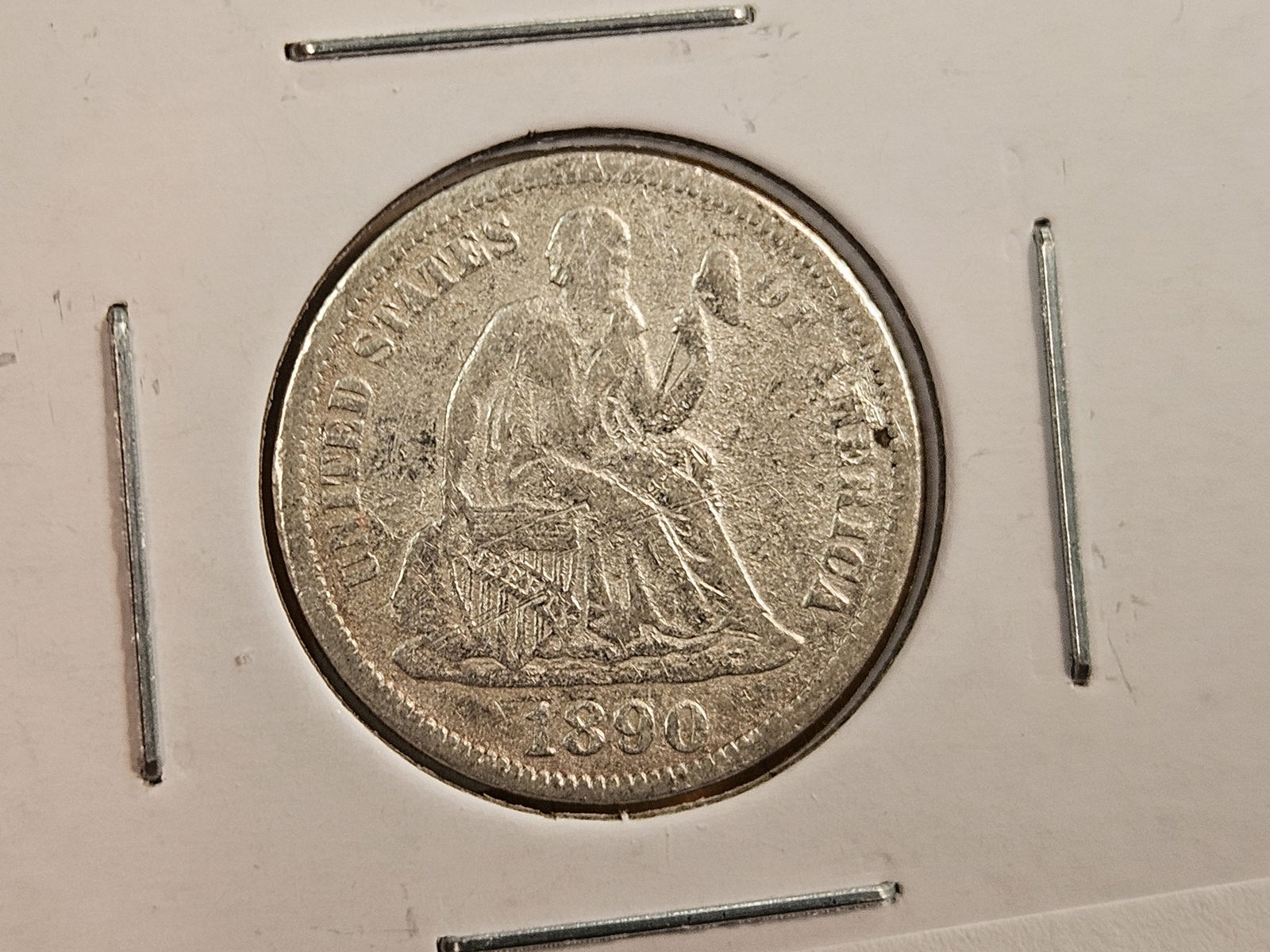 Three fun Seated Liberty silver Dimes - 7
