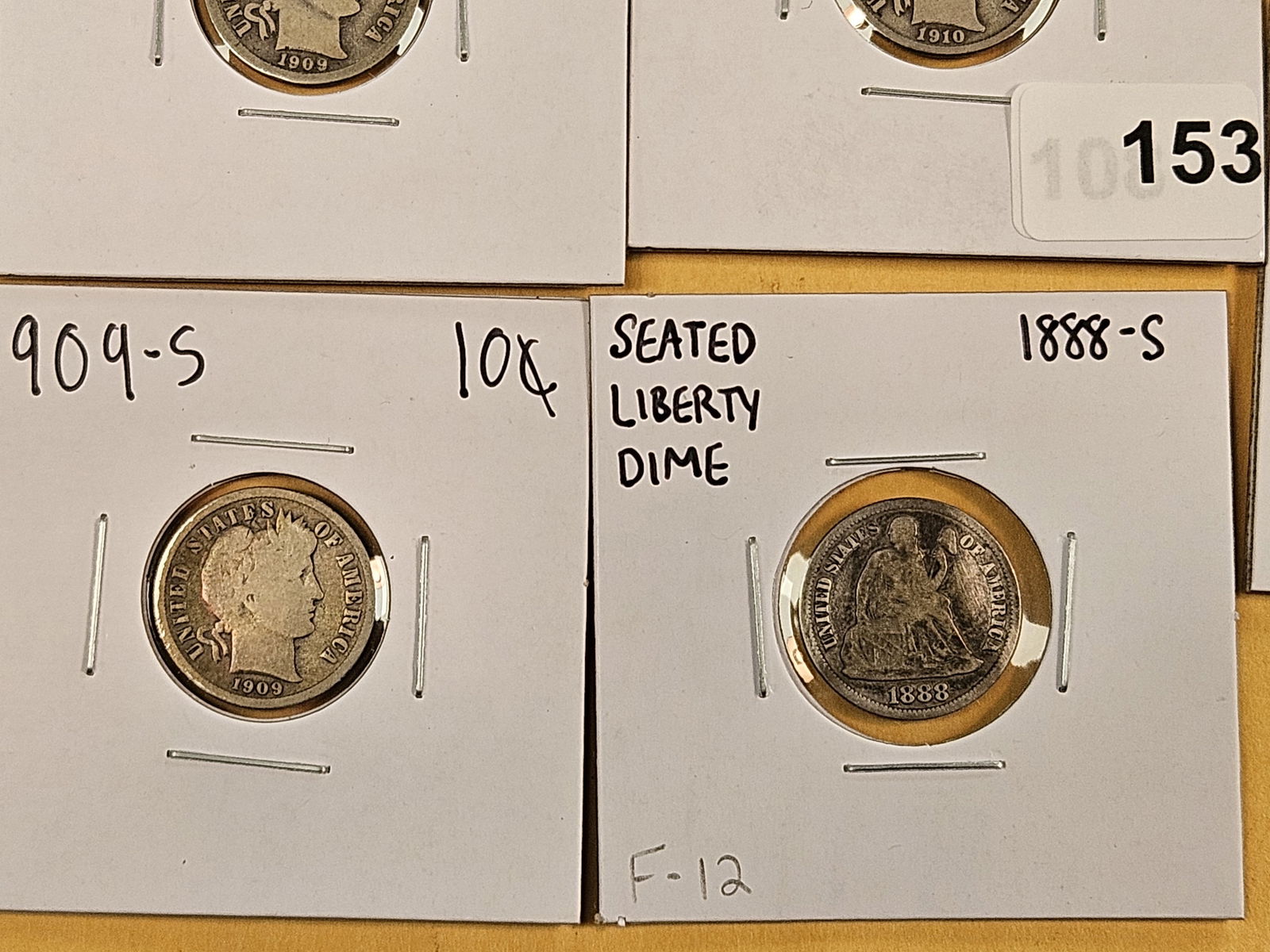 Five mixed Silver Dimes - 3