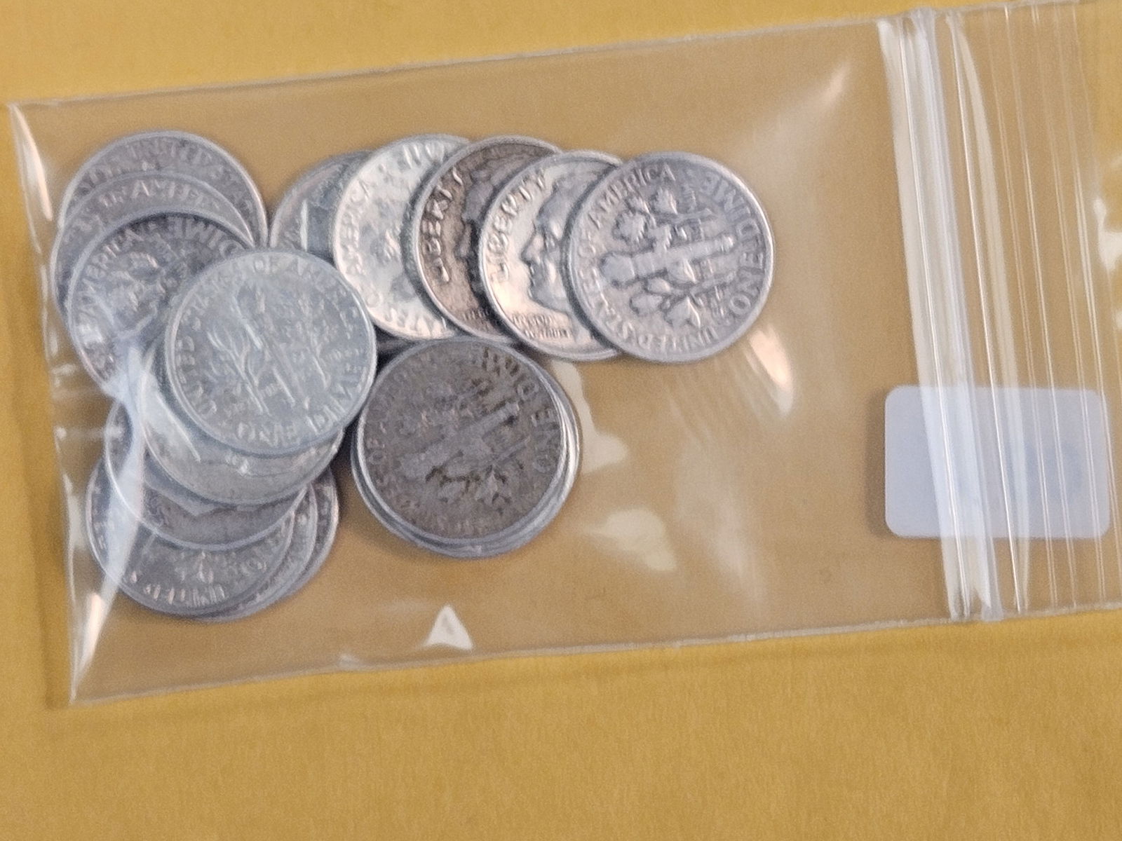 Eighteen mixed silver Roosevelt Dimes - 2