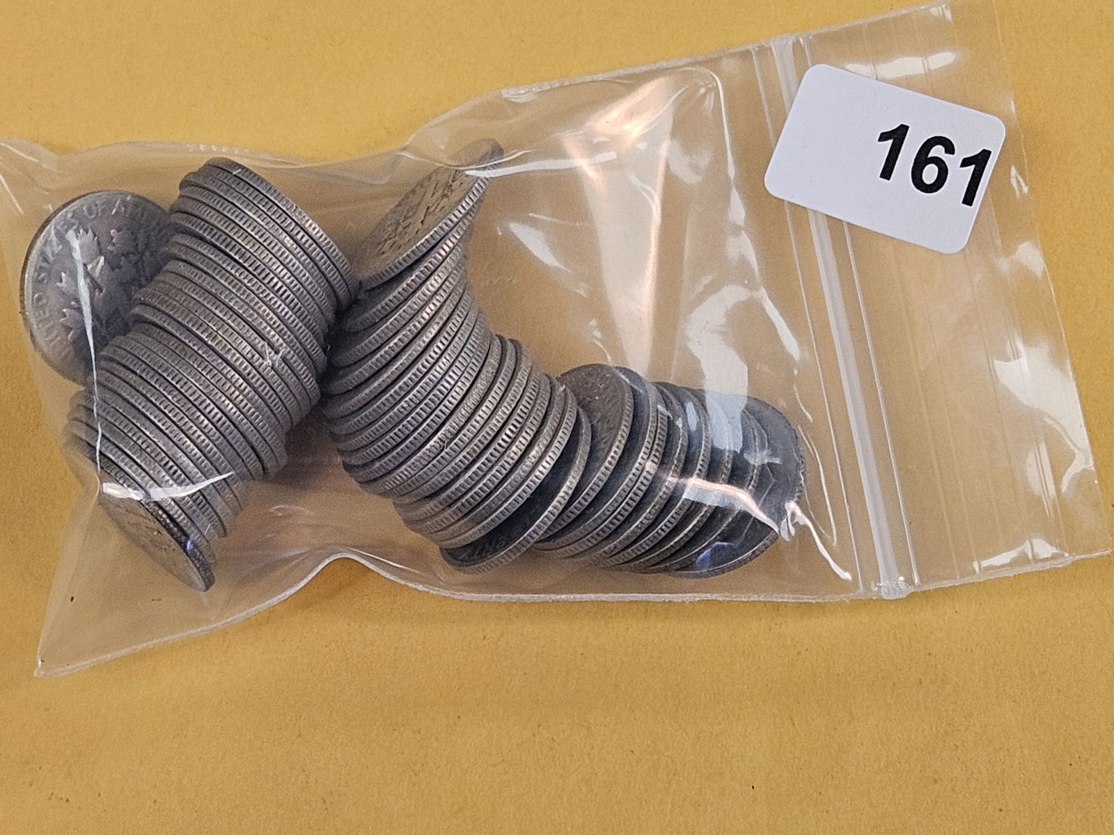 Fifty mixed silver Roosevelt Dimes: Circulated 