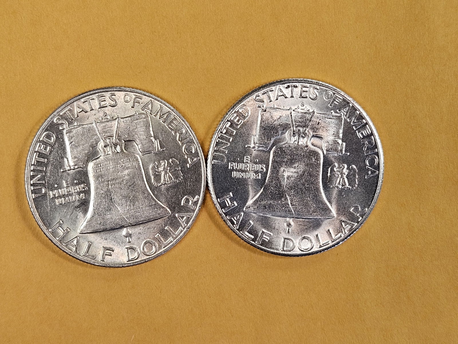 Two nice Brilliant Uncirculated plus Franklin silver Half Dollars - 3