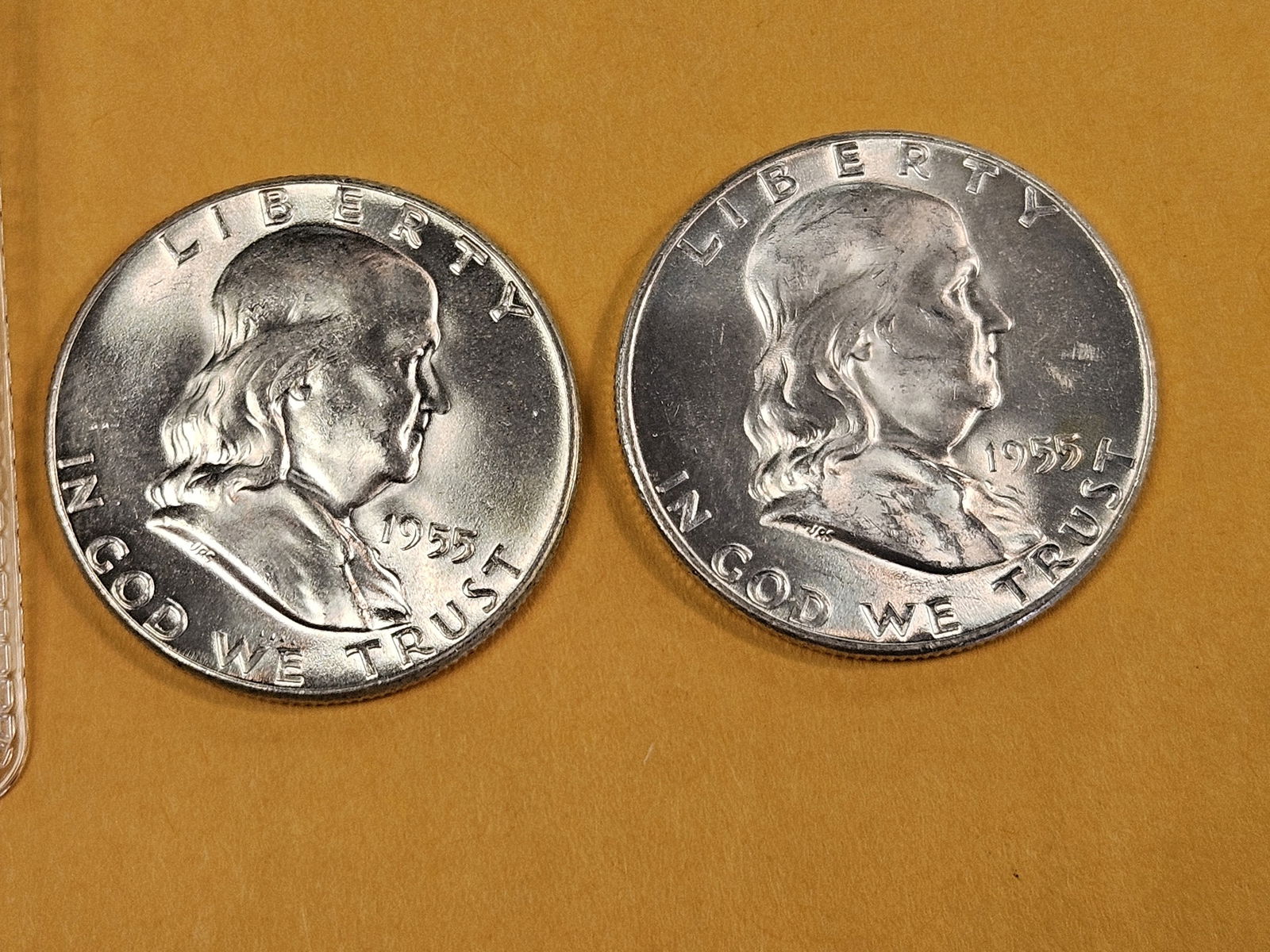 Two Gem, Roll-Fresh, silver Franklin Half Dollars - 3
