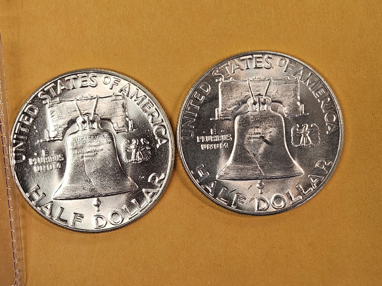 Two Gem, Roll-Fresh, silver Franklin Half Dollars - 6