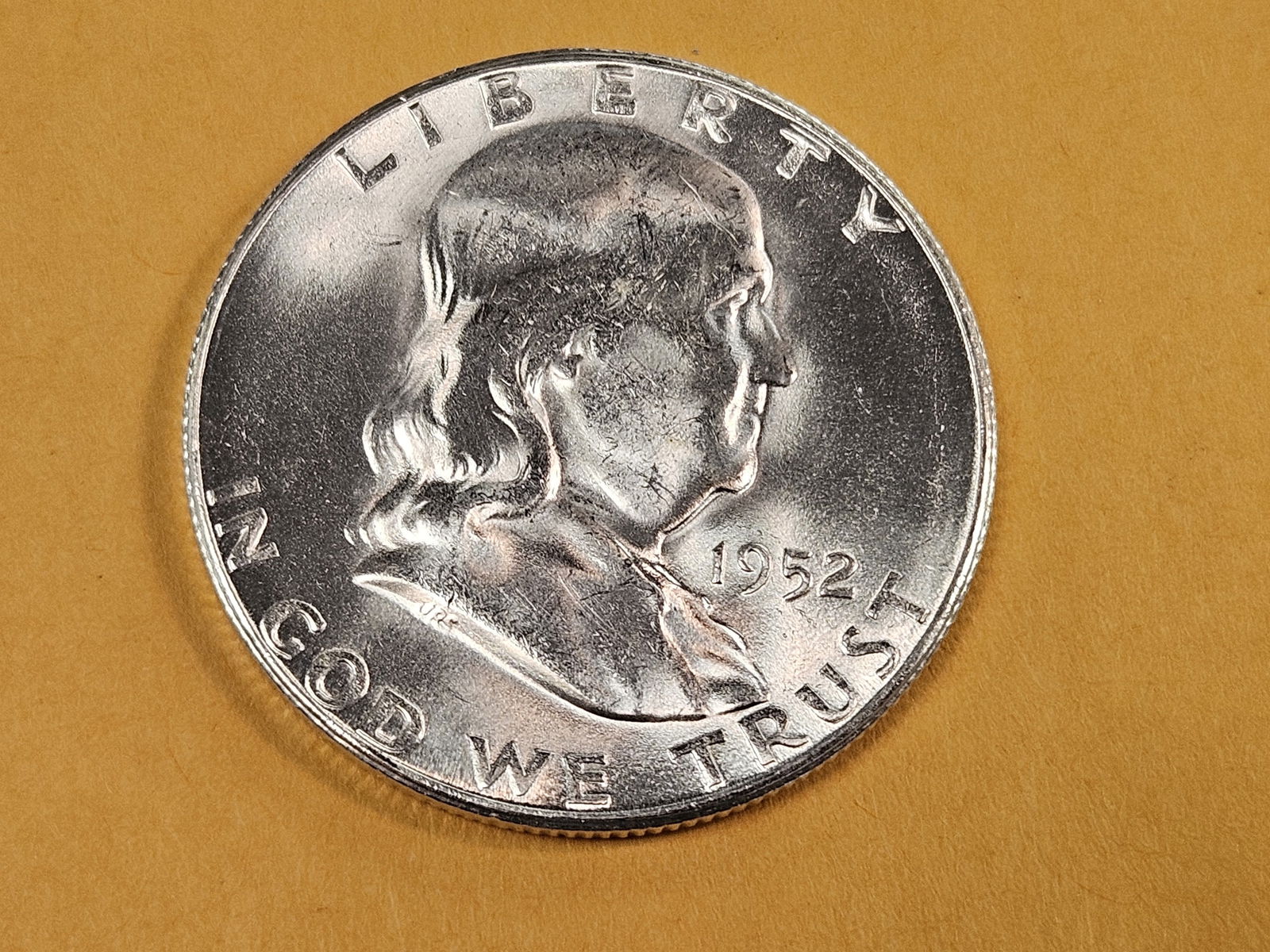 GEM Brilliant Uncirculated 1952-S Franklin silver Half Dollar - 3