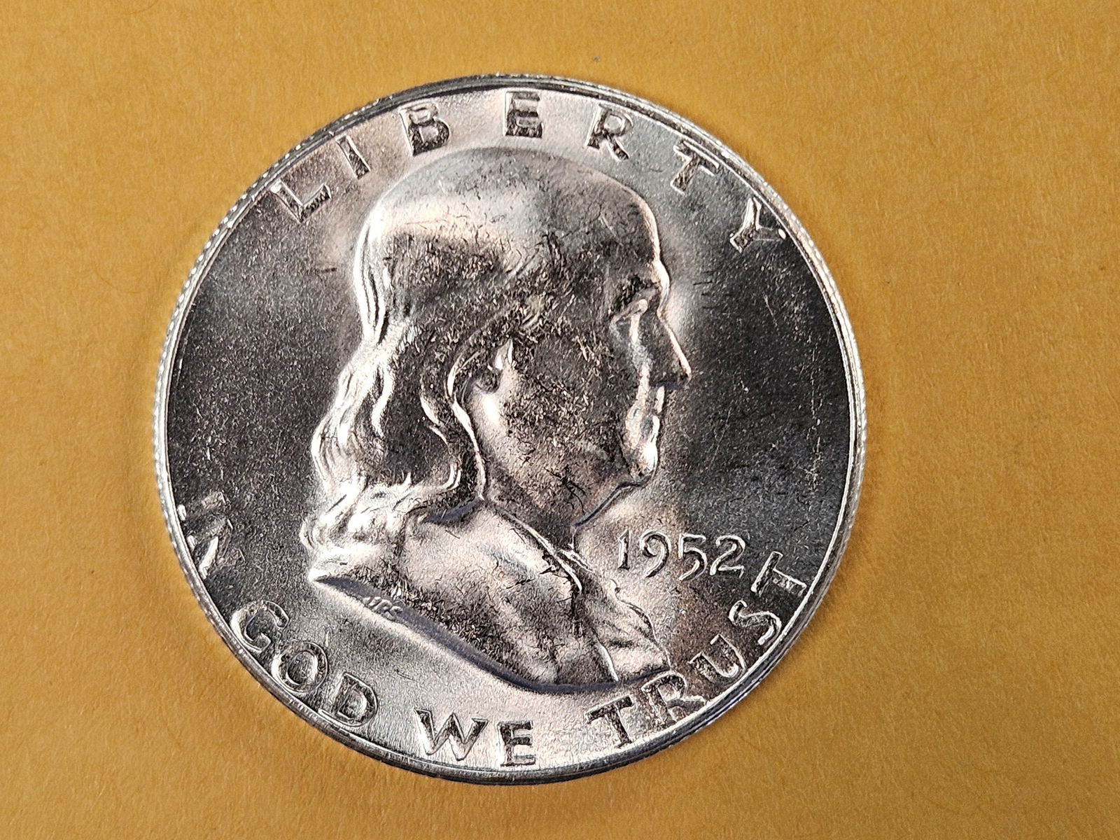GEM Brilliant Uncirculated 1952-S Franklin silver Half Dollar - 4