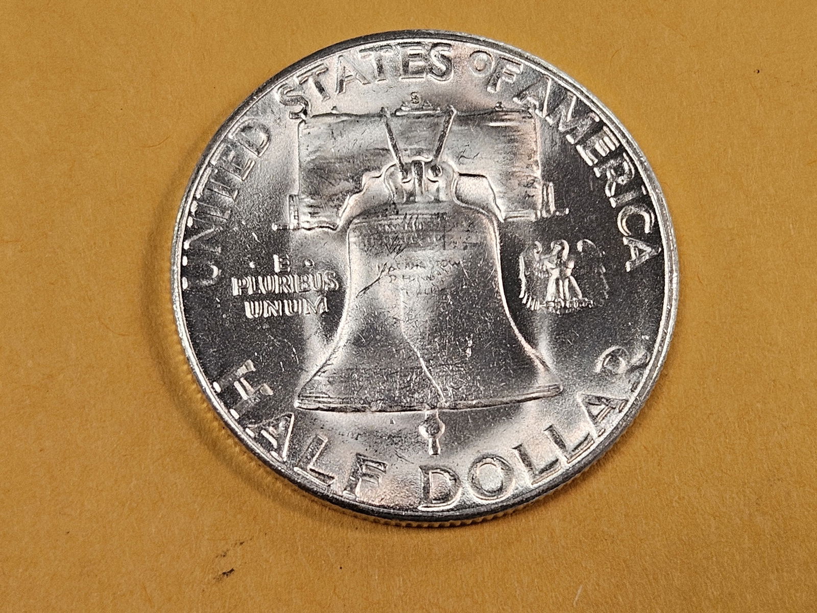 GEM Brilliant Uncirculated 1952-S Franklin silver Half Dollar - 5
