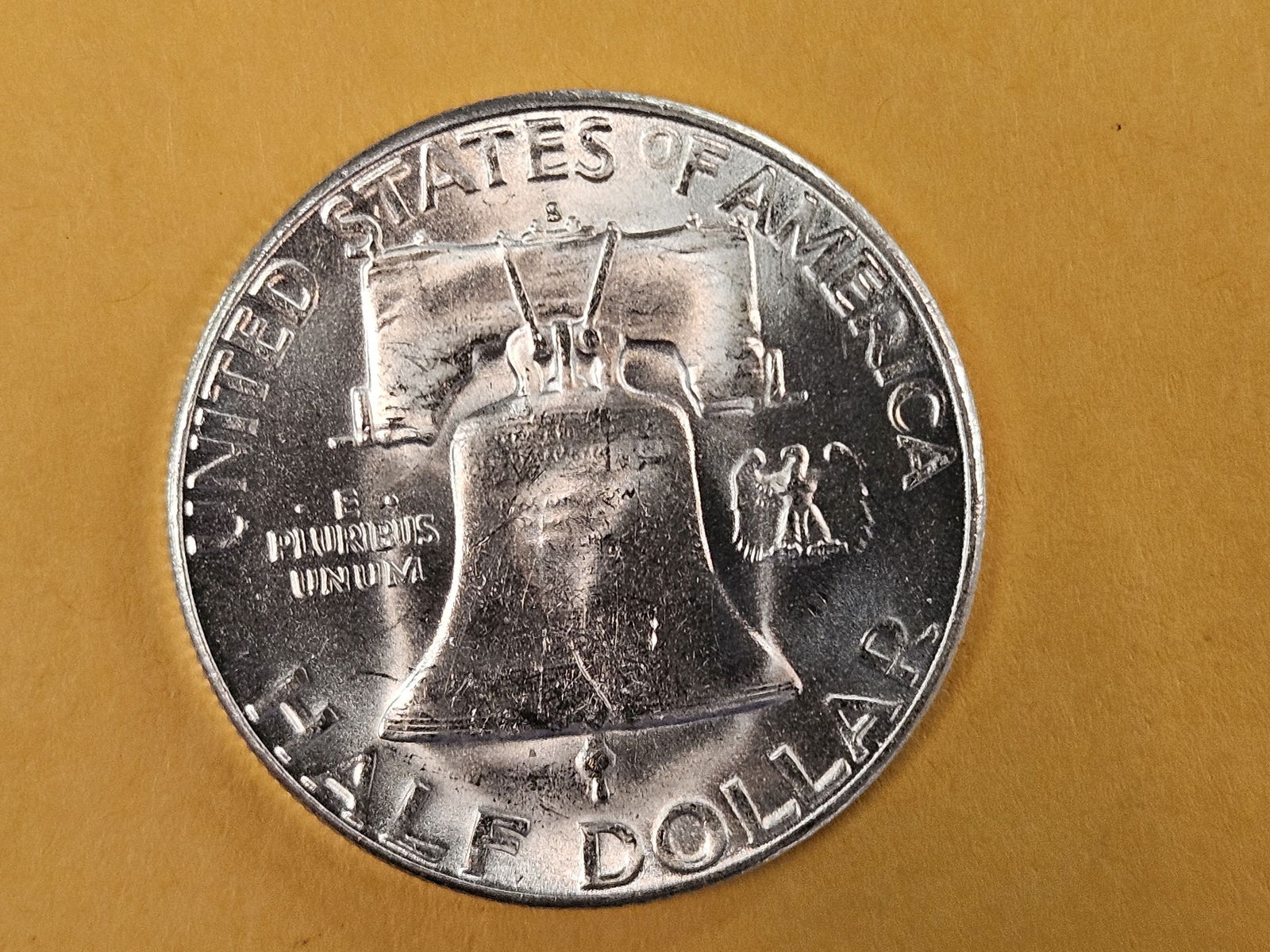 GEM Brilliant Uncirculated 1952-S Franklin silver Half Dollar - 6