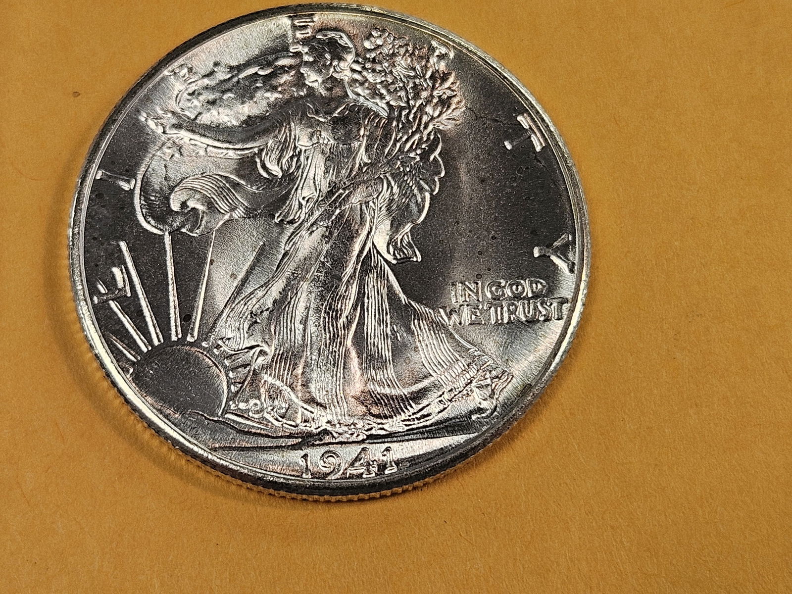 ** GEM BRILLIANT Uncirculated 1941 Walking Liberty Half Dollar - 3
