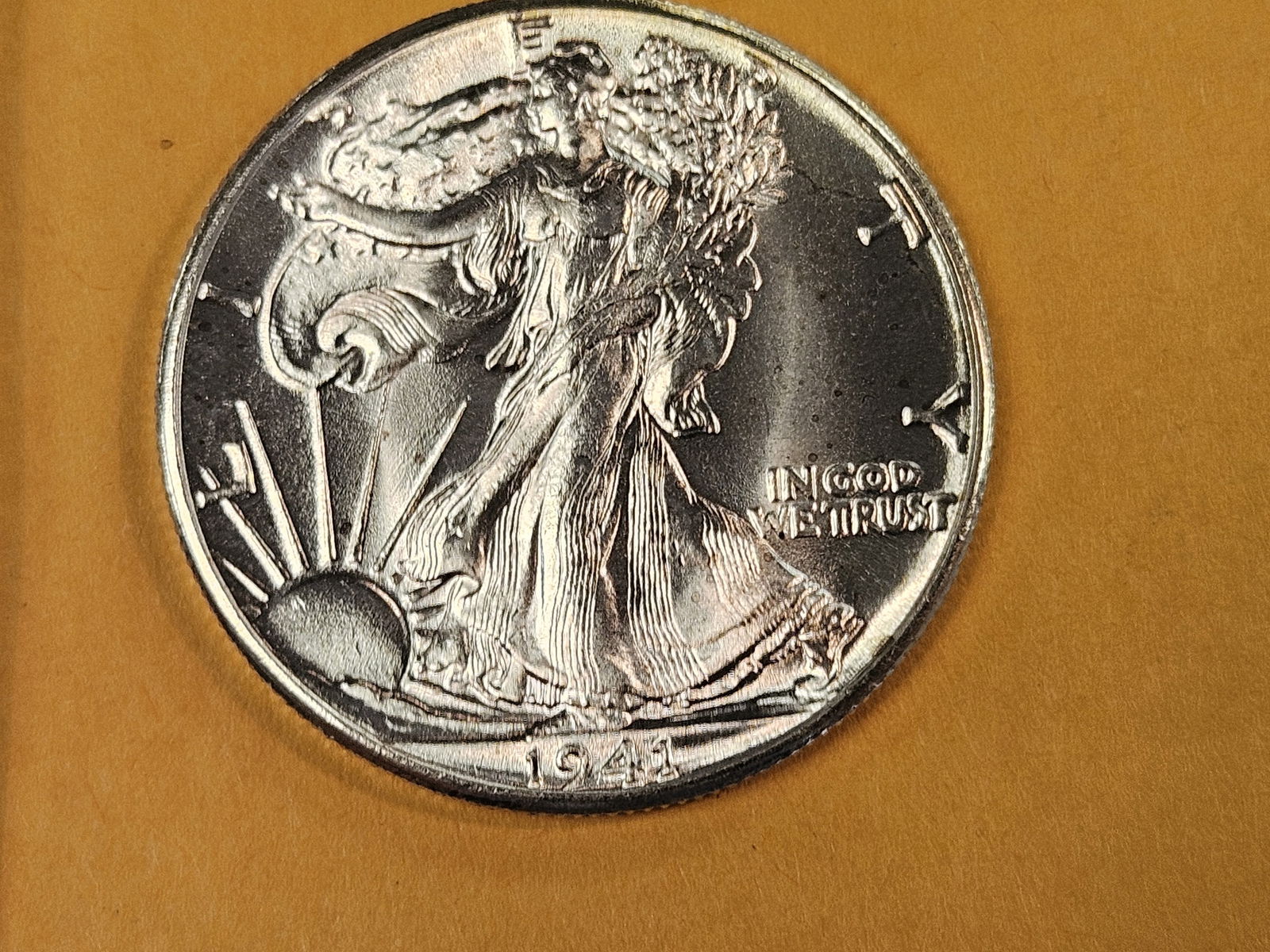 ** GEM BRILLIANT Uncirculated 1941 Walking Liberty Half Dollar - 4