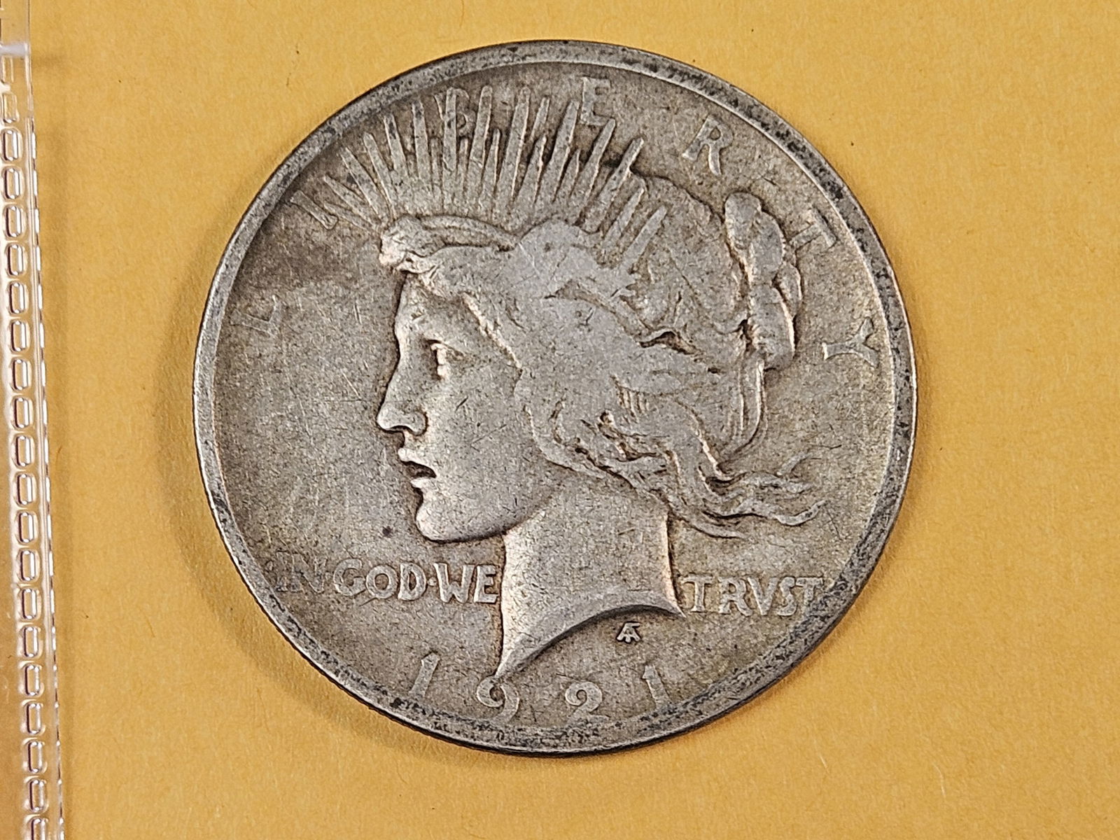 ** KEY DATE ** 1921 Peace Silver Dollar in Very Fine plus: Key! First year issue 