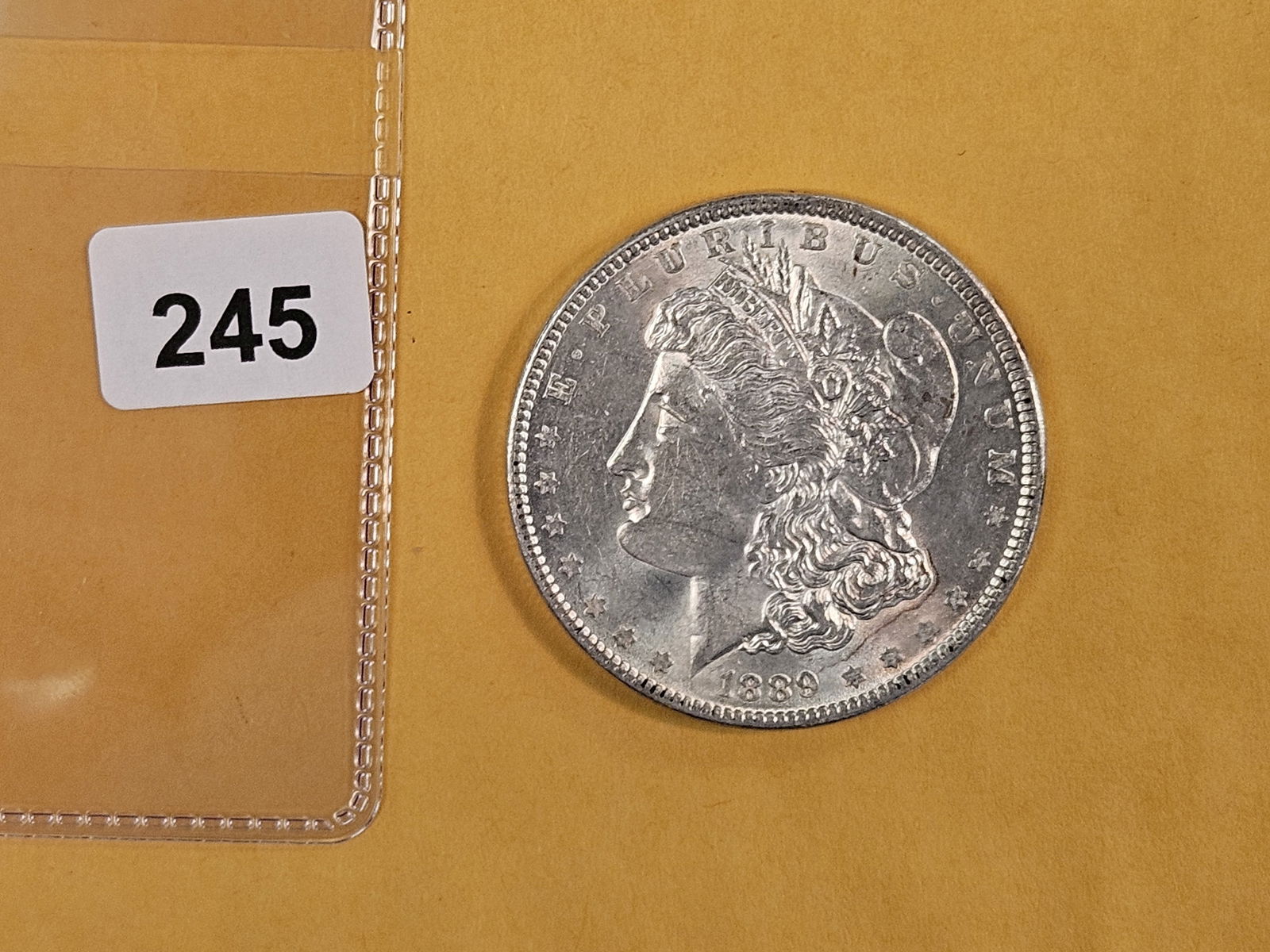 Choice Brilliant Uncirculated 1889 Morgan silver Dollar - 2