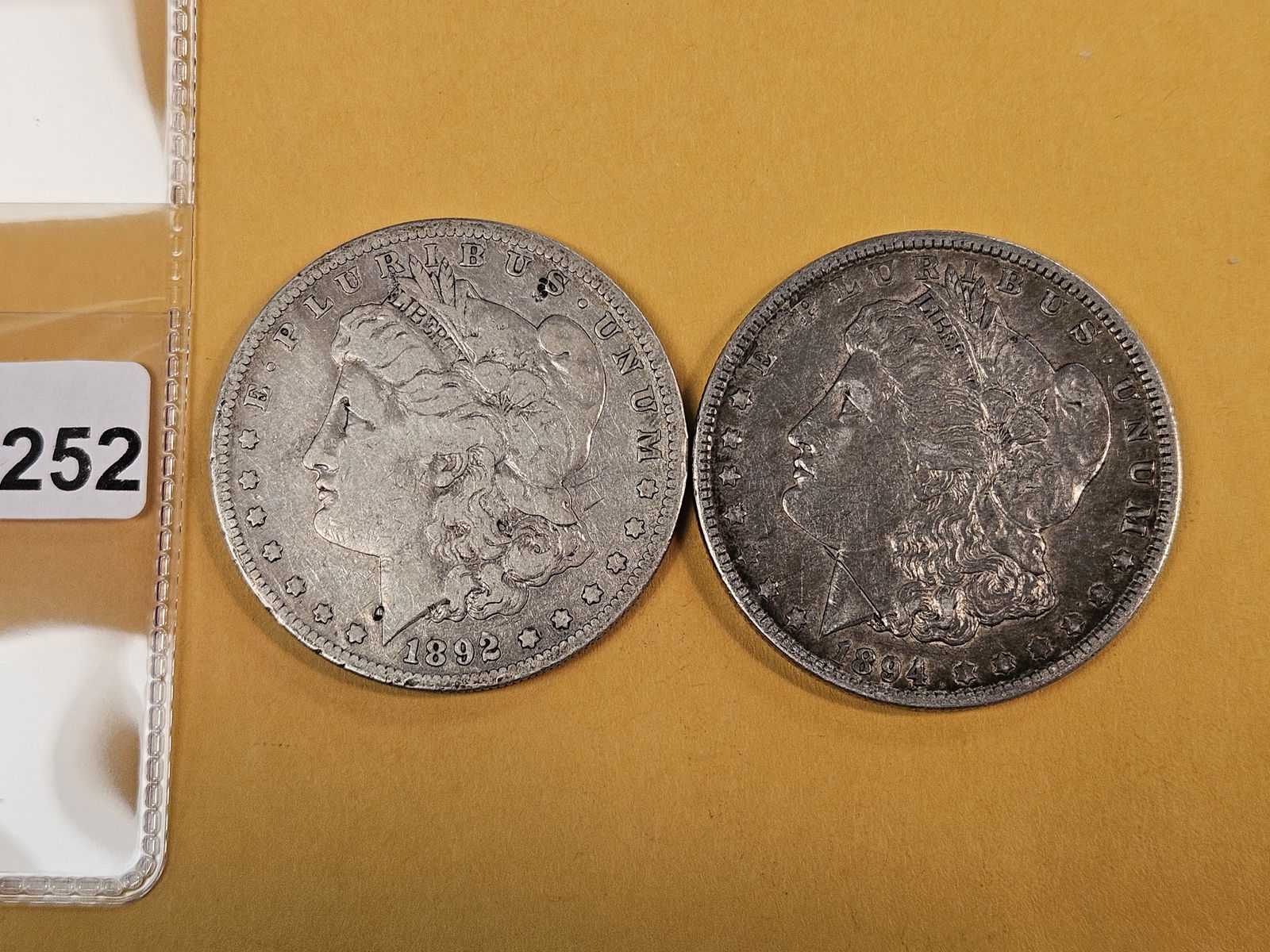 Two little better date Morgan silver Dollars: 1892-S and 1894-O 
