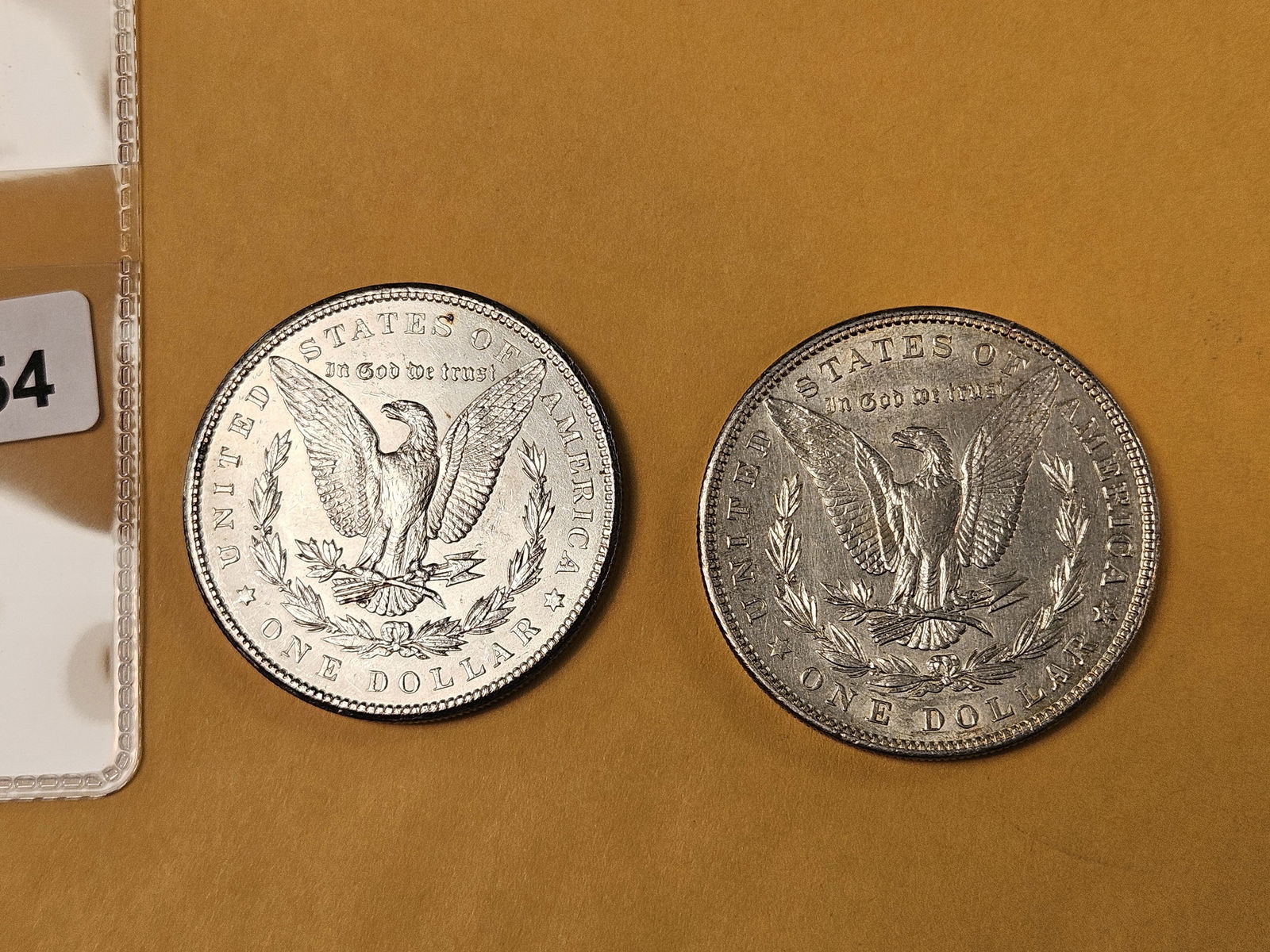 Two About Uncirculated Morgan Silver Dollars - 2