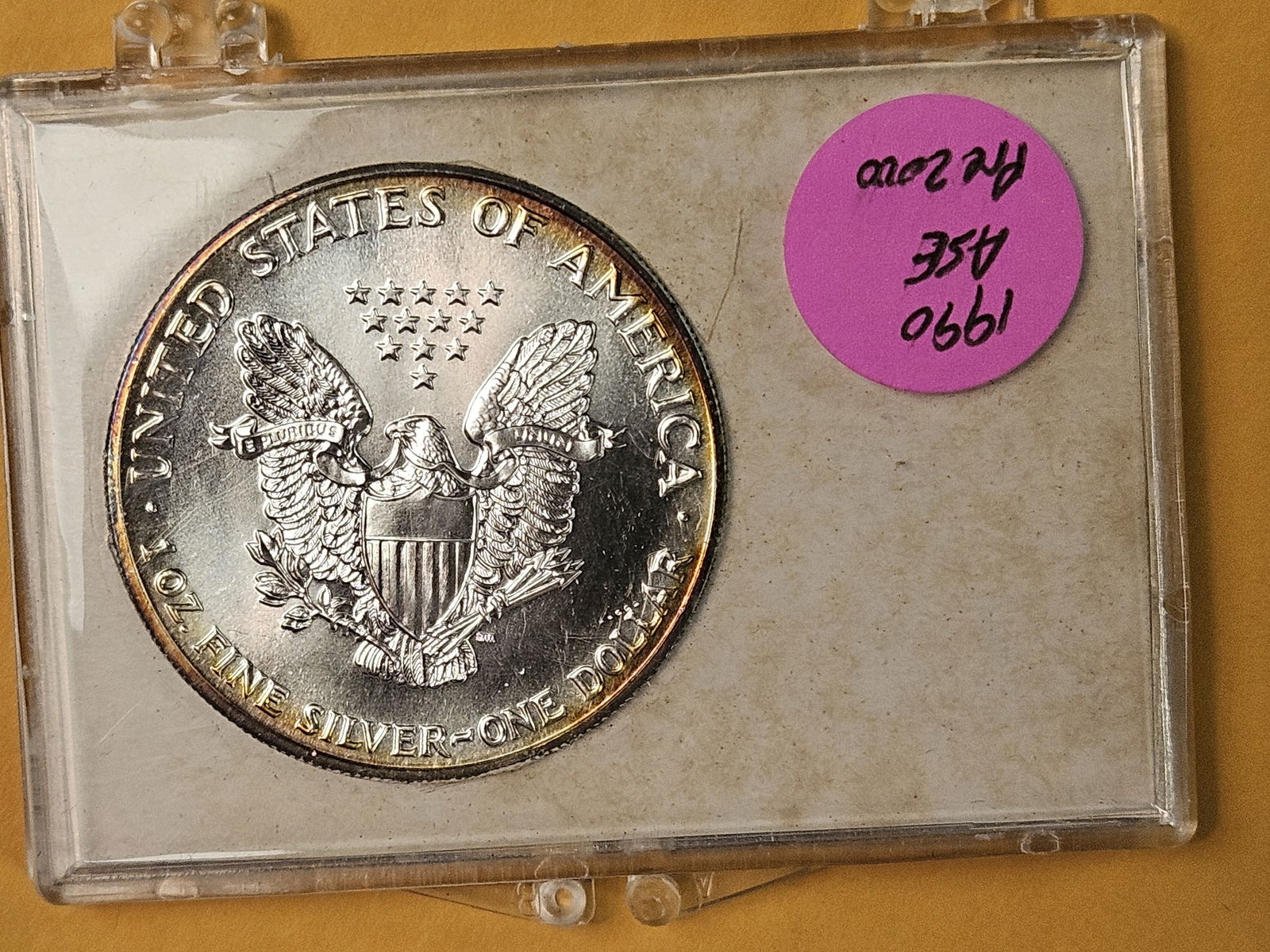 GEM Brilliant Uncirculated 1990 American Silver Eagles - 4