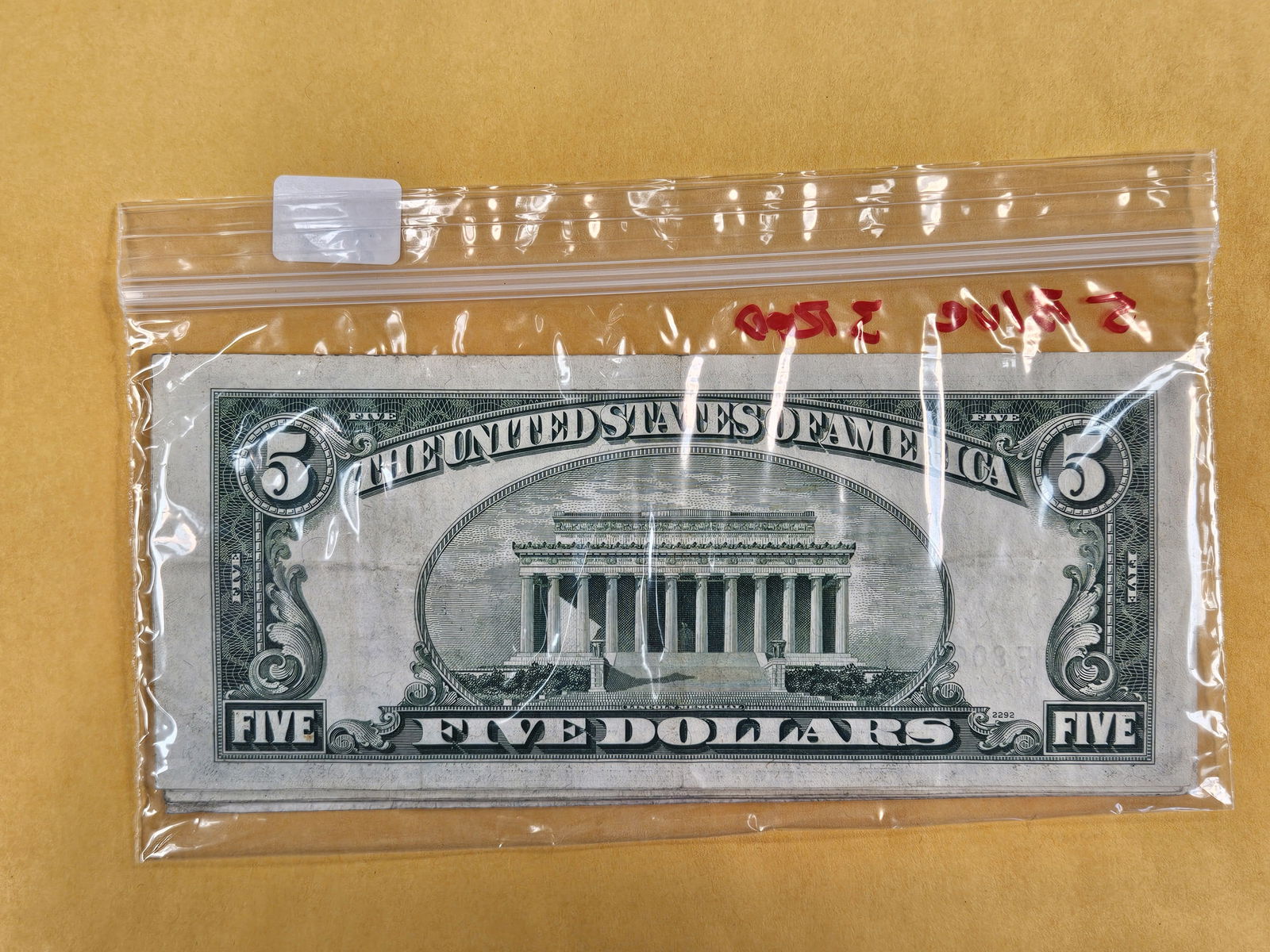 Eight mixed $5 pieces of US Currency - 2