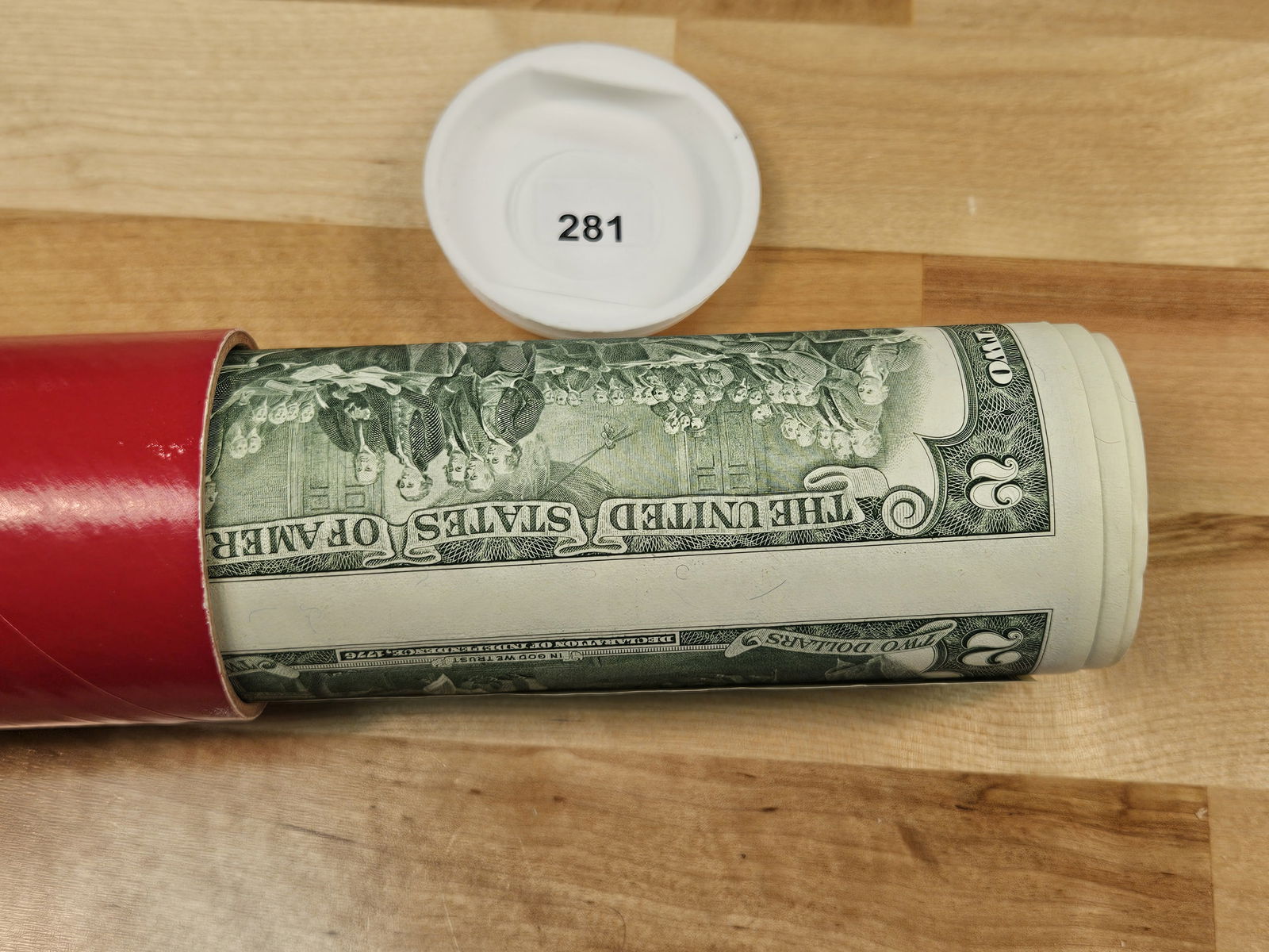 Uncut Roll! Crisp Uncirculated, uncut sheet of $2 US notes - 4