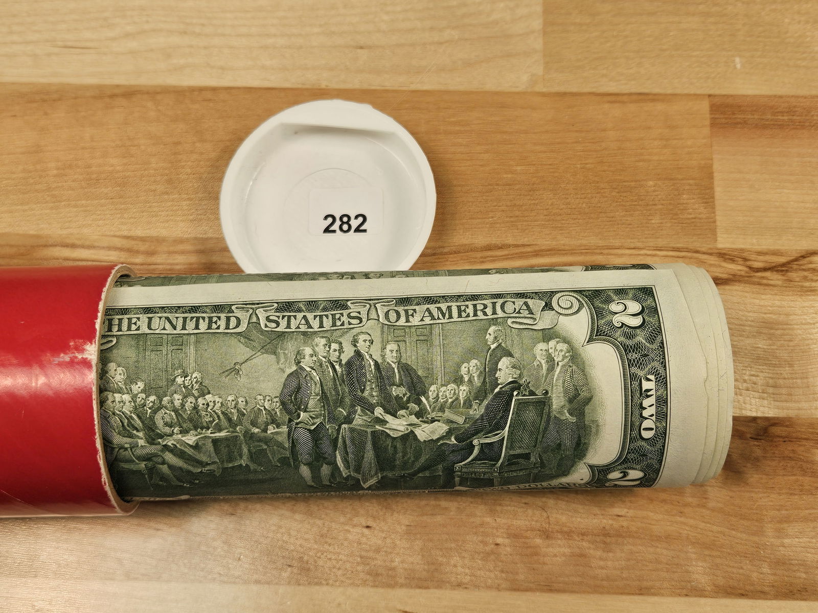 Uncut Roll! Crisp Uncirculated, uncut sheet of $2 US notes - 3